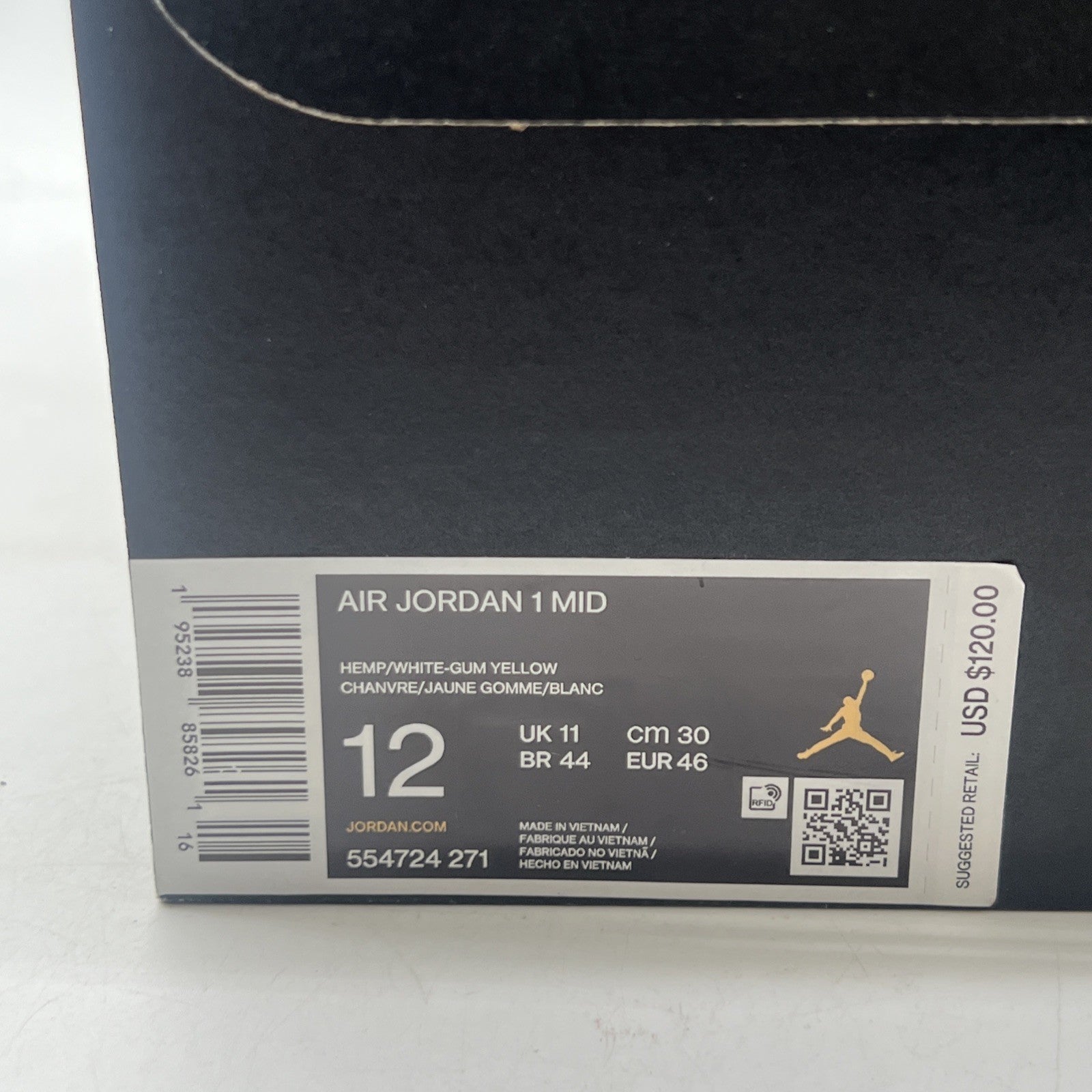 Size 12 - Air Jordan 1 Mid Tan Gum (554724-271)