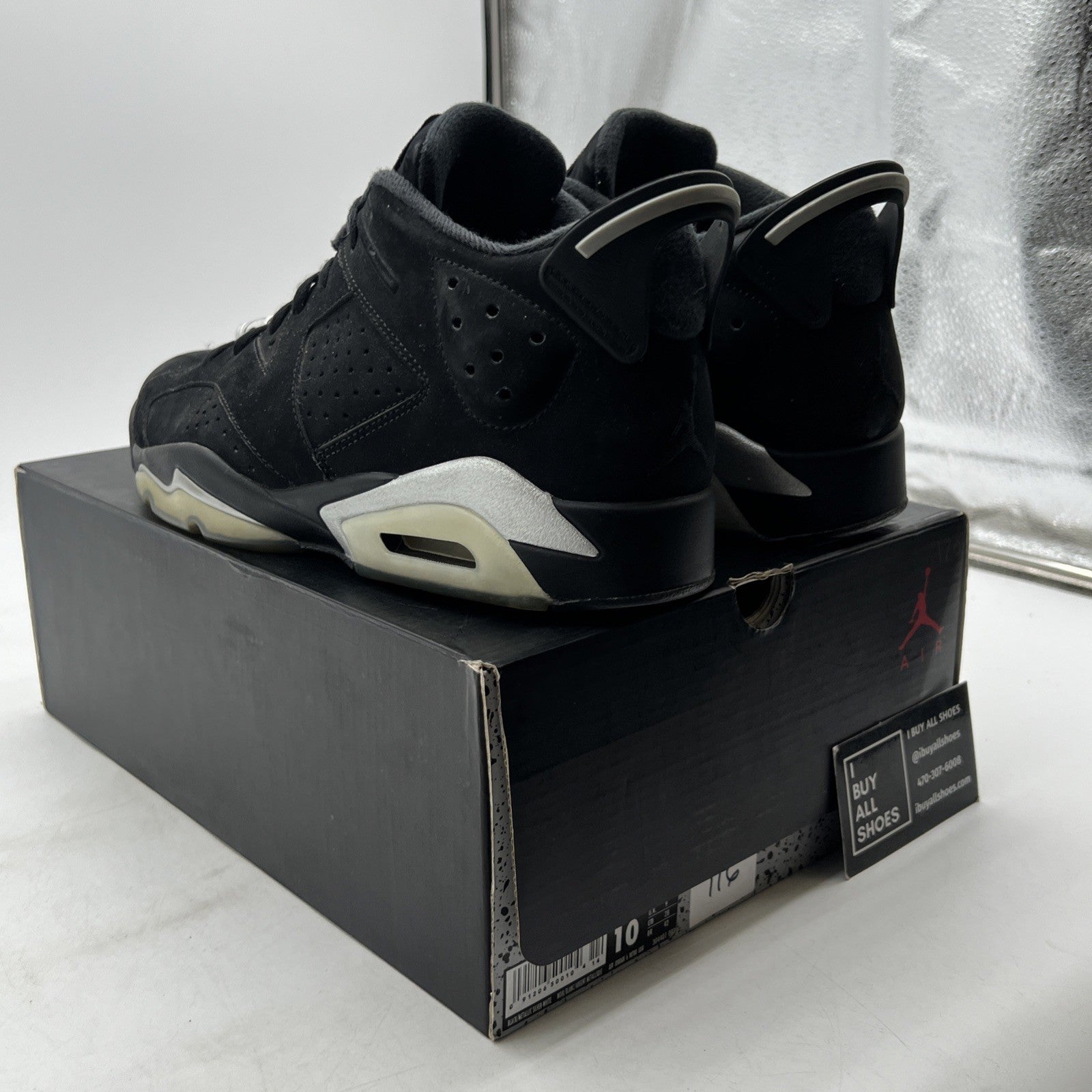 Size 10 - Air Jordan 6 Retro Low Chrome (304401-003)