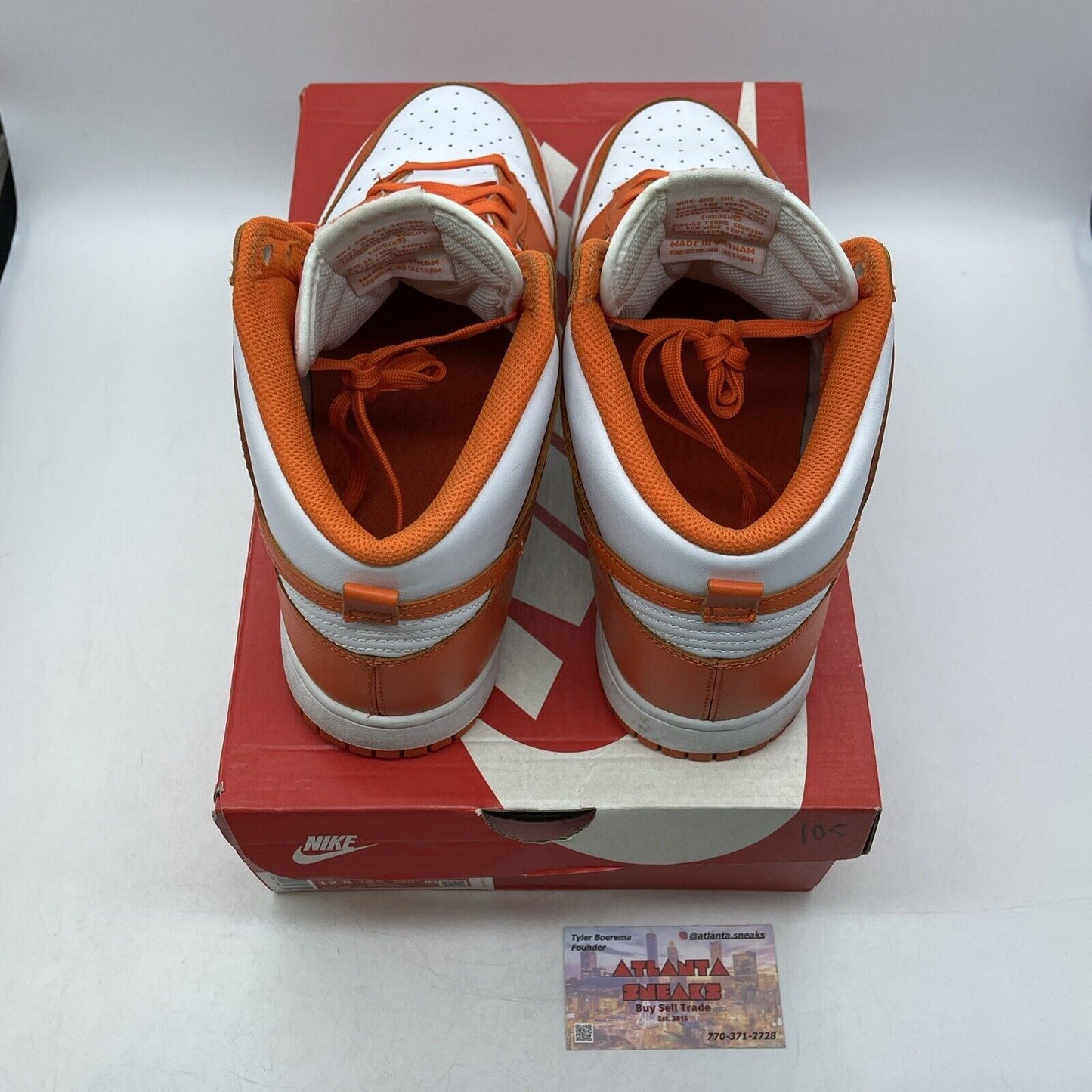 Size 11 - Nike Dunk SP 2021 High Syracuse Orange White Leather (DD1399-101)
