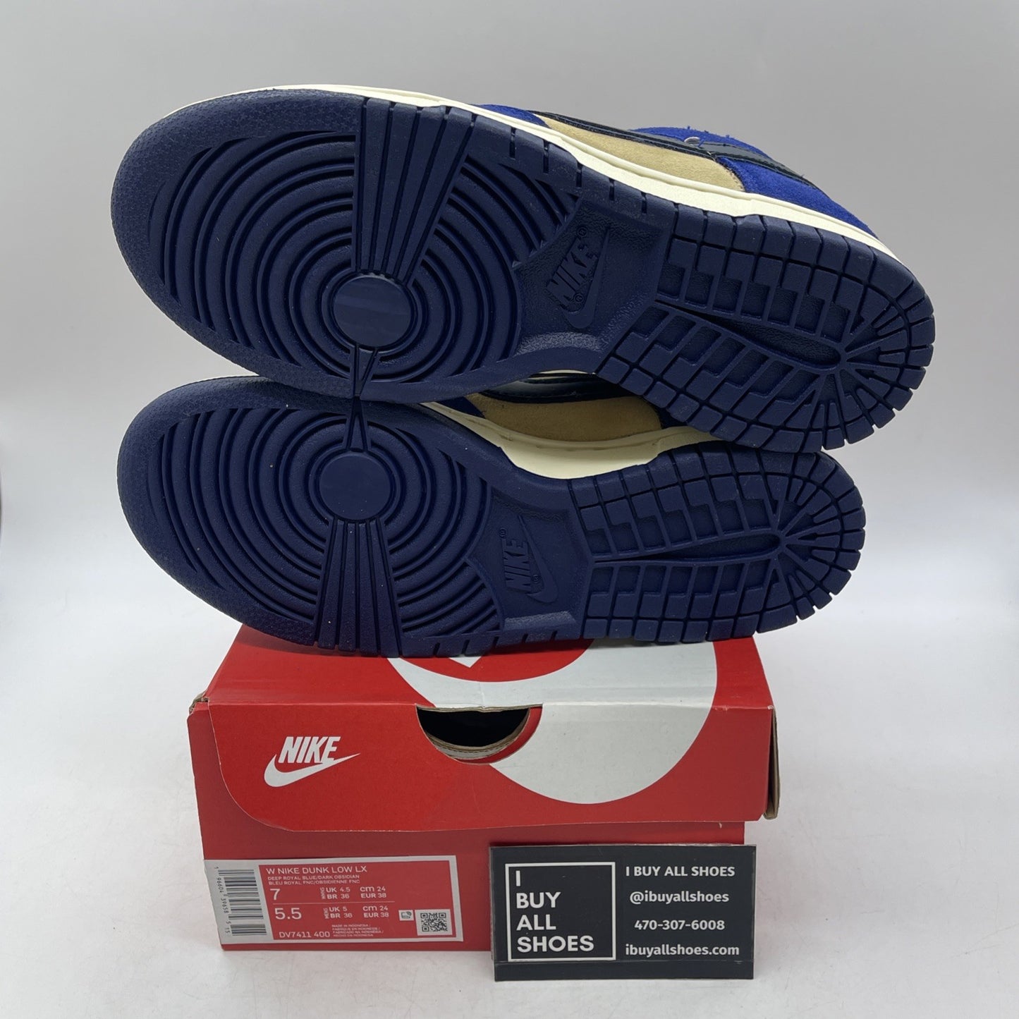 Size 7W - Nike Dunk LX Low Blue Suede (DV7411-400)