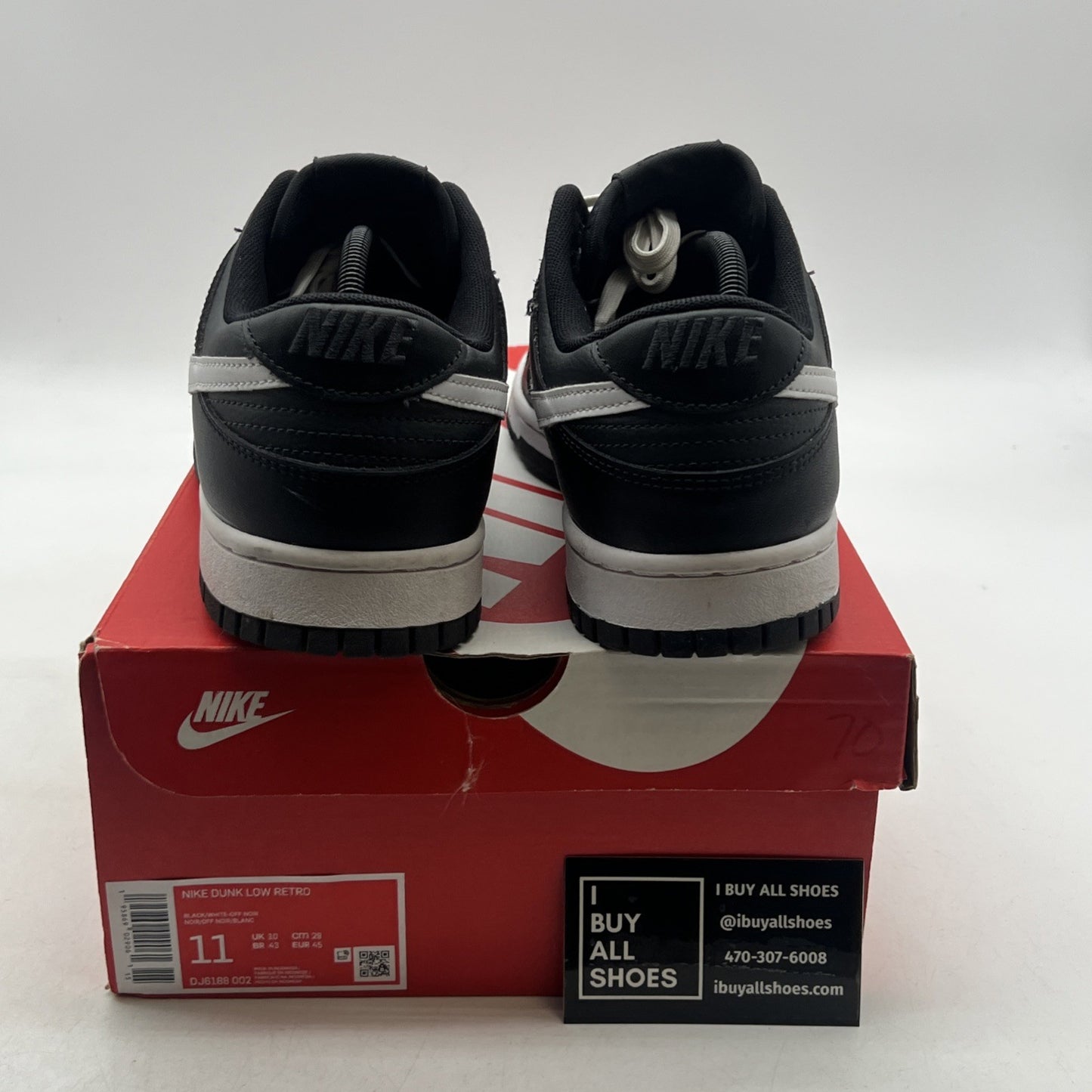 Size 11 - Nike Dunk Low Black Panda (DJ6188-002)