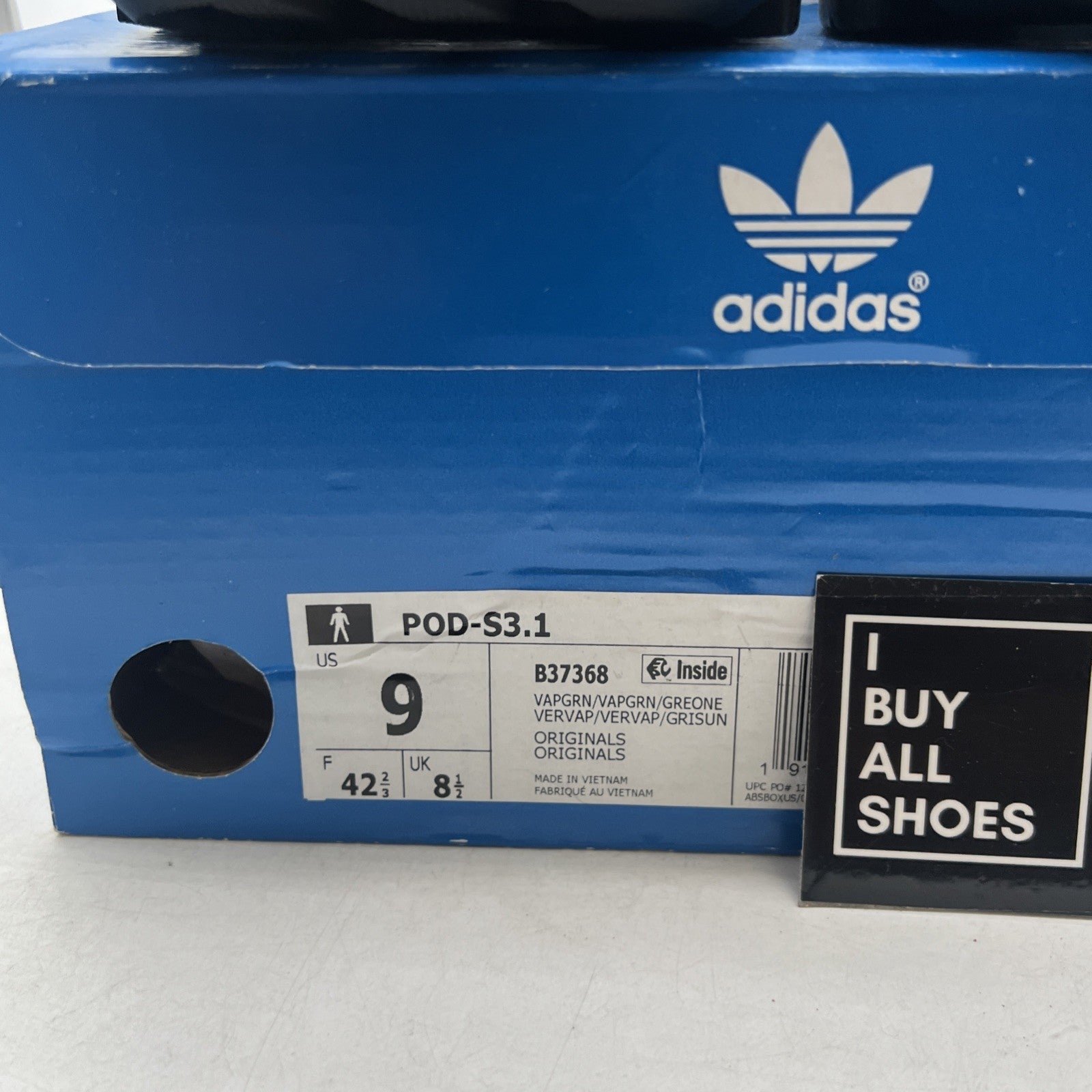 Size 9 - Adidas P.O.D. S3.1 Green (B37368)