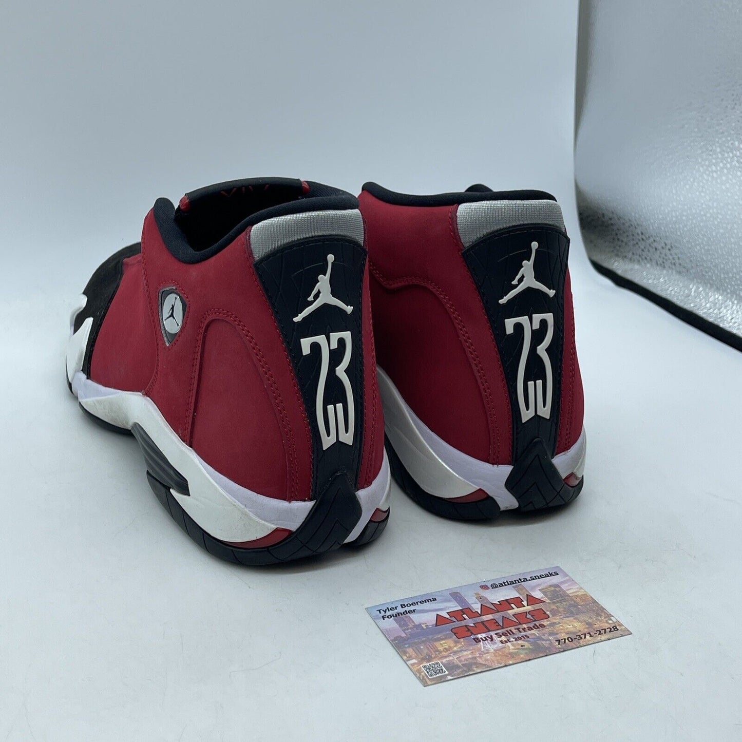 Size 10 - Air Jordan 14 Retro Gym Red Black Suede White (487471-006)