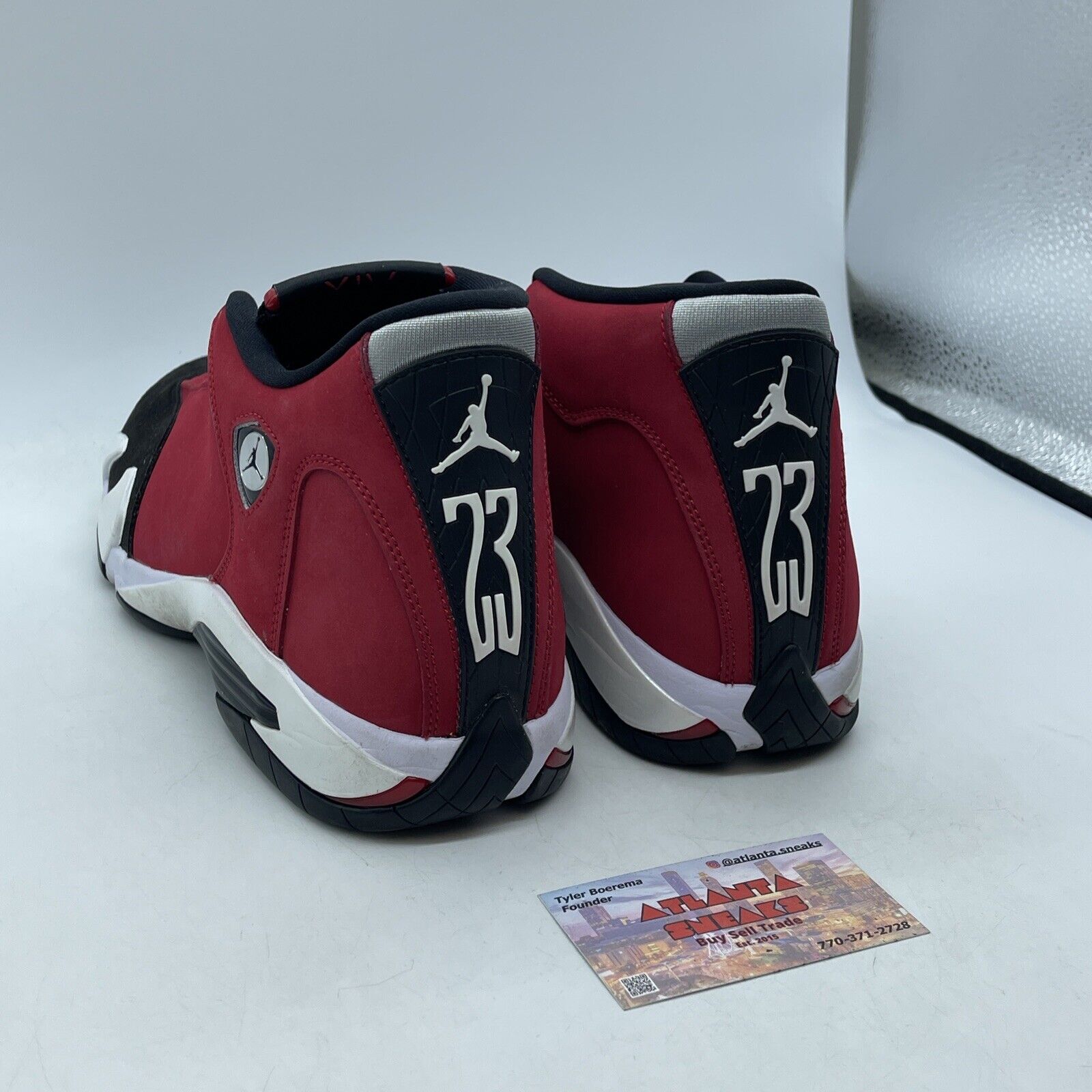 Size 10 - Air Jordan 14 Retro Gym Red Black Suede White (487471-006)