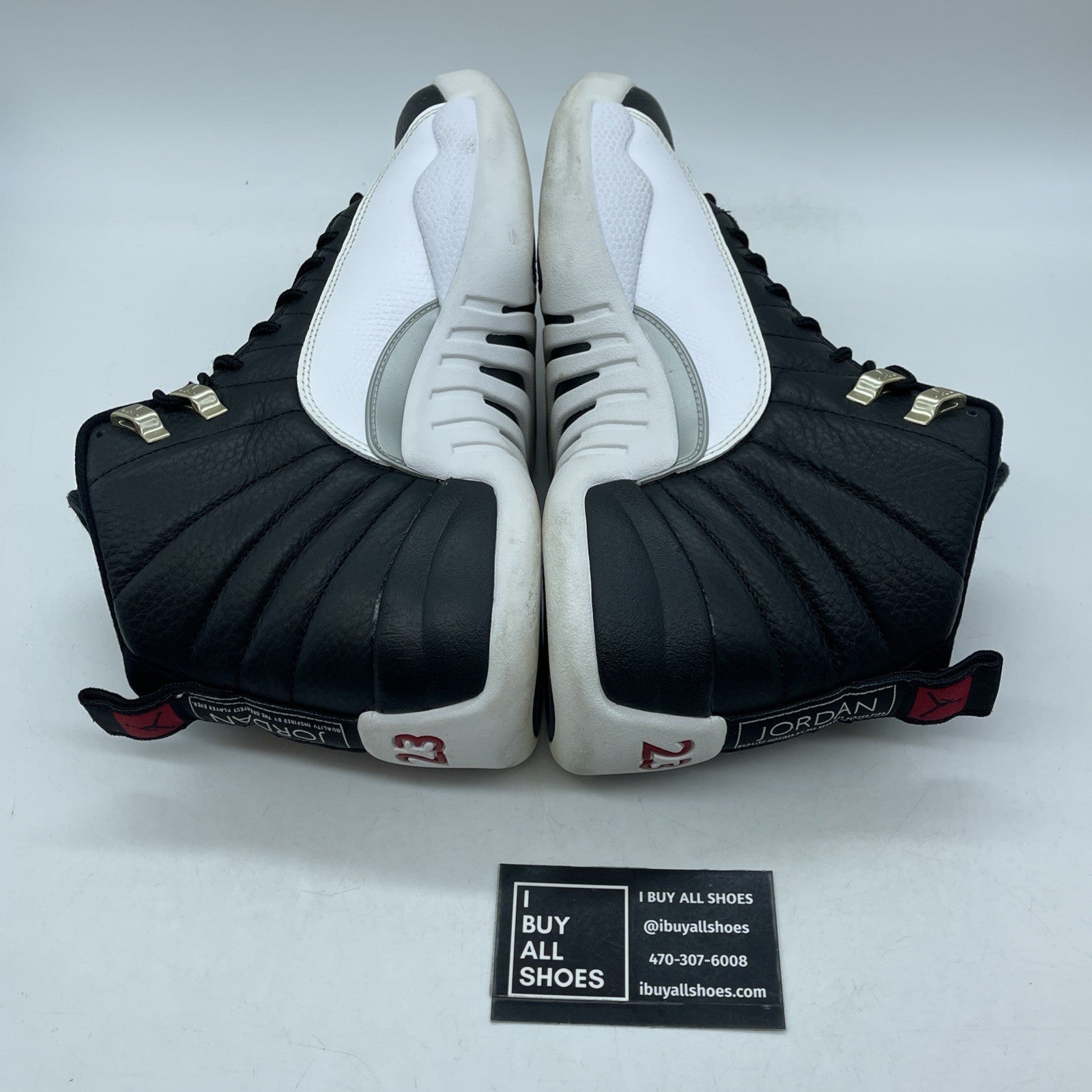 Size 9 - Jordan 12 Retro Mid Playoff Black White Red Leather (CT8013-006)