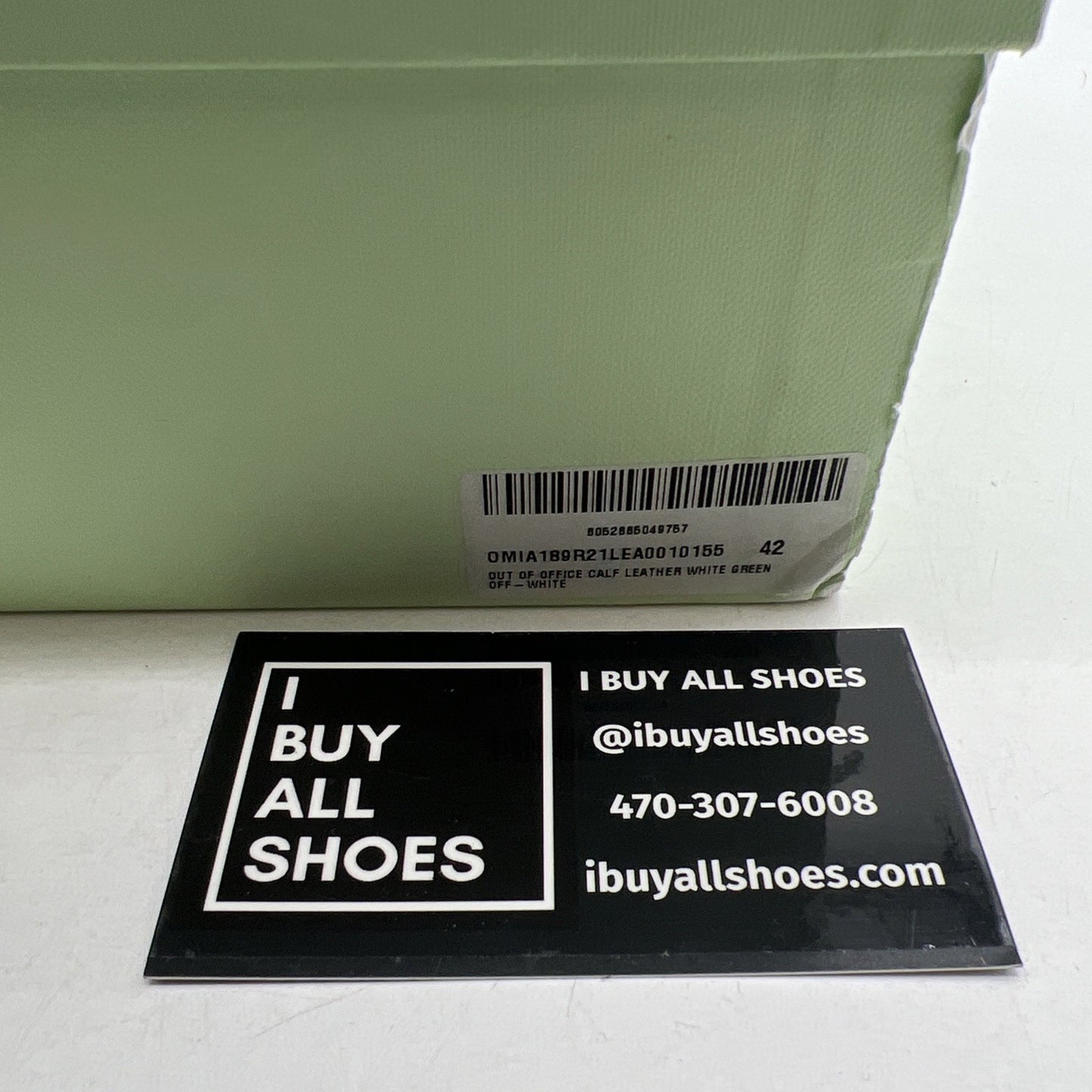Size 42 - Off-White Virgil Out Of Office OOO White/Green Sneakers