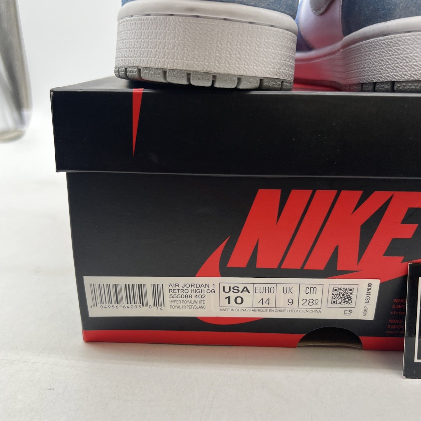 Size 10 - Air Jordan 1 Retro OG High Hyper Royal (555088-402)