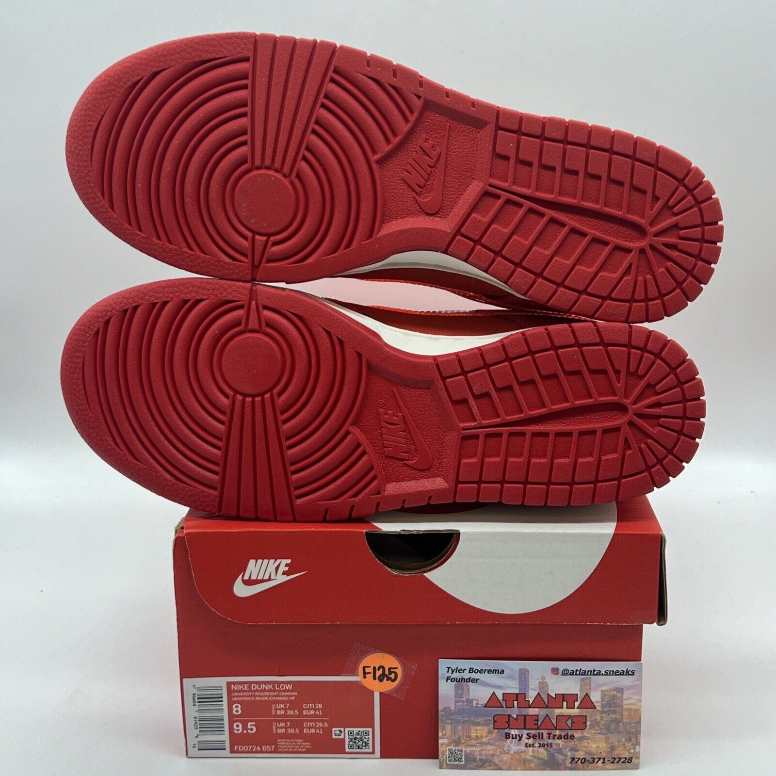 Men's Nike Dunk Low University Red/Bright Crimson (FD0724 657) Brand New Og All