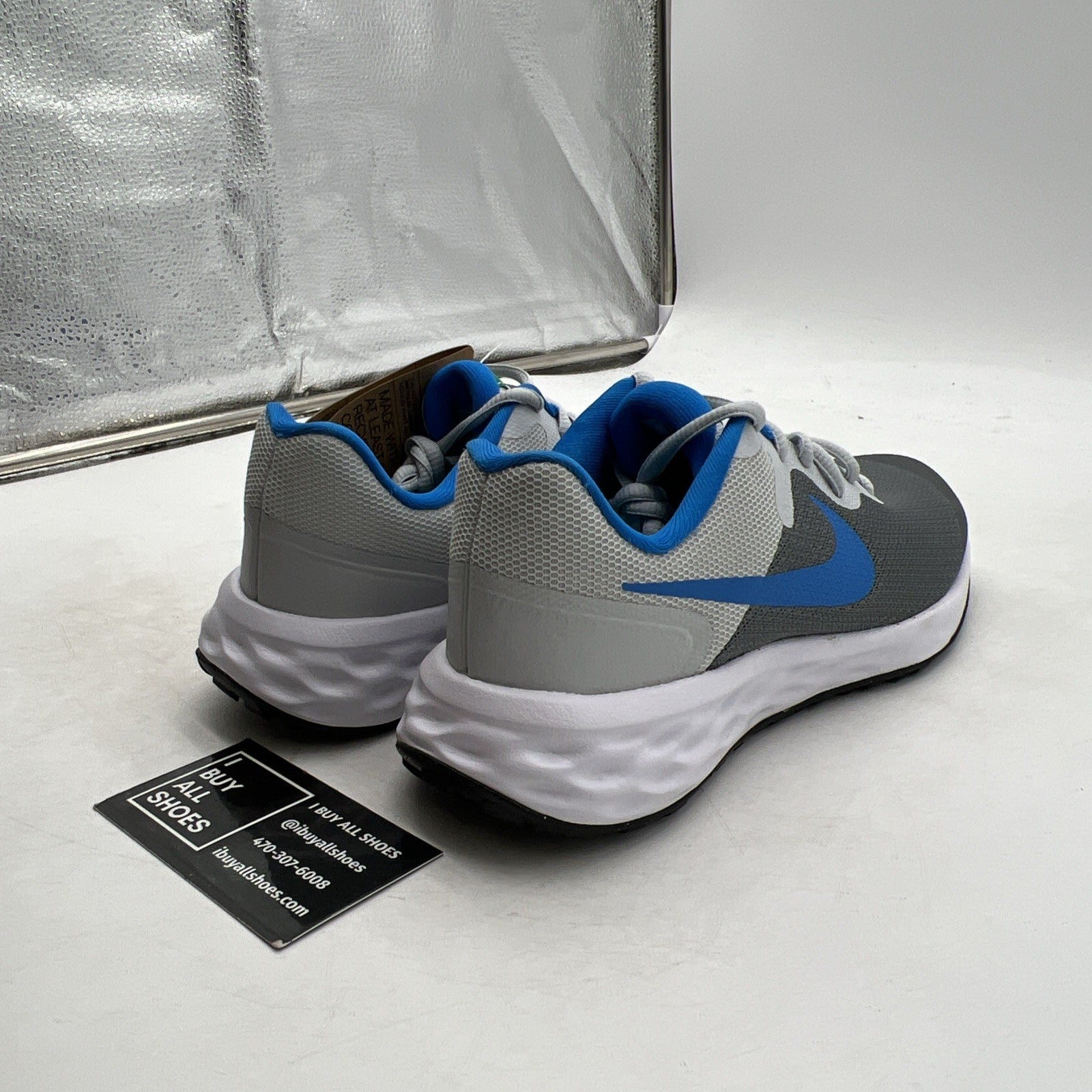 Size 5Y - Nike Revolution 6 Gray Running Shoes (DD1096-008)