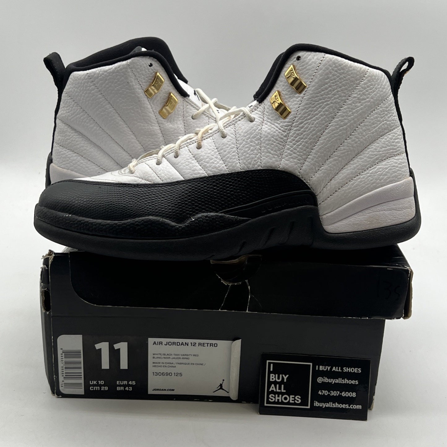 Size 11 - Air Jordan 12 Retro taxi release 2013 (130690-125)