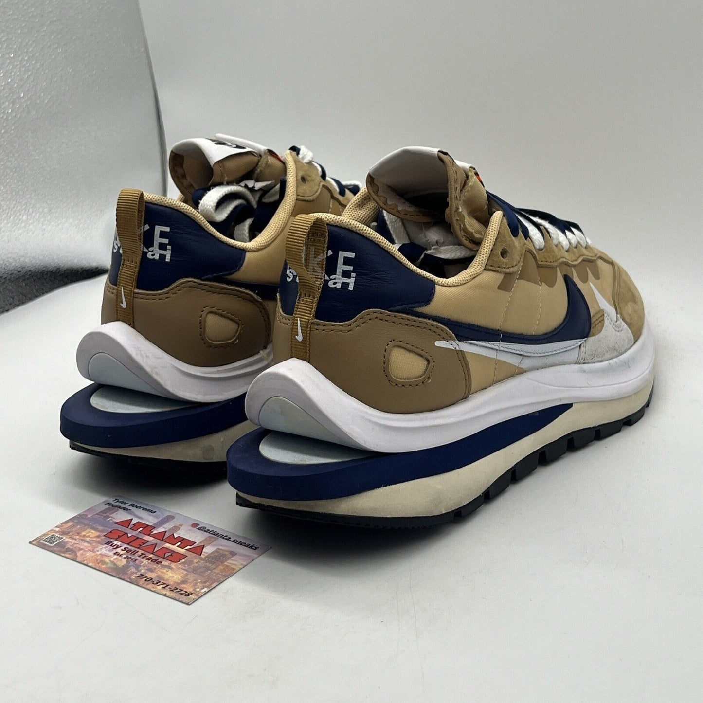 Size 9.5 - Nike VaporWaffle x Sacai Tan Navy Tan White (DD1875-200)