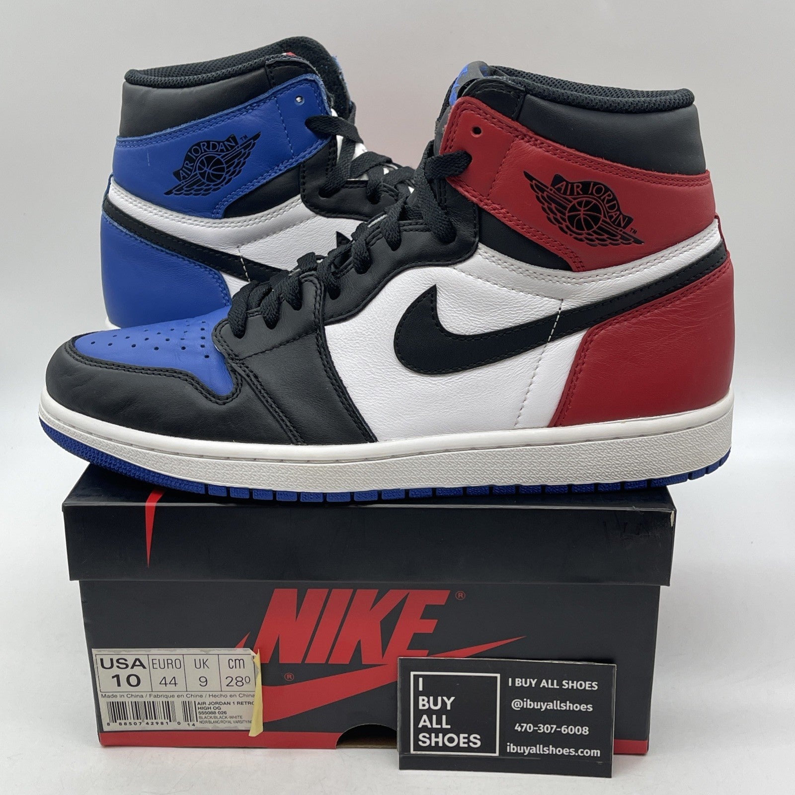 Size 10 - Air Jordan 1 Retro High OG Top 3 2016 (555088-026)