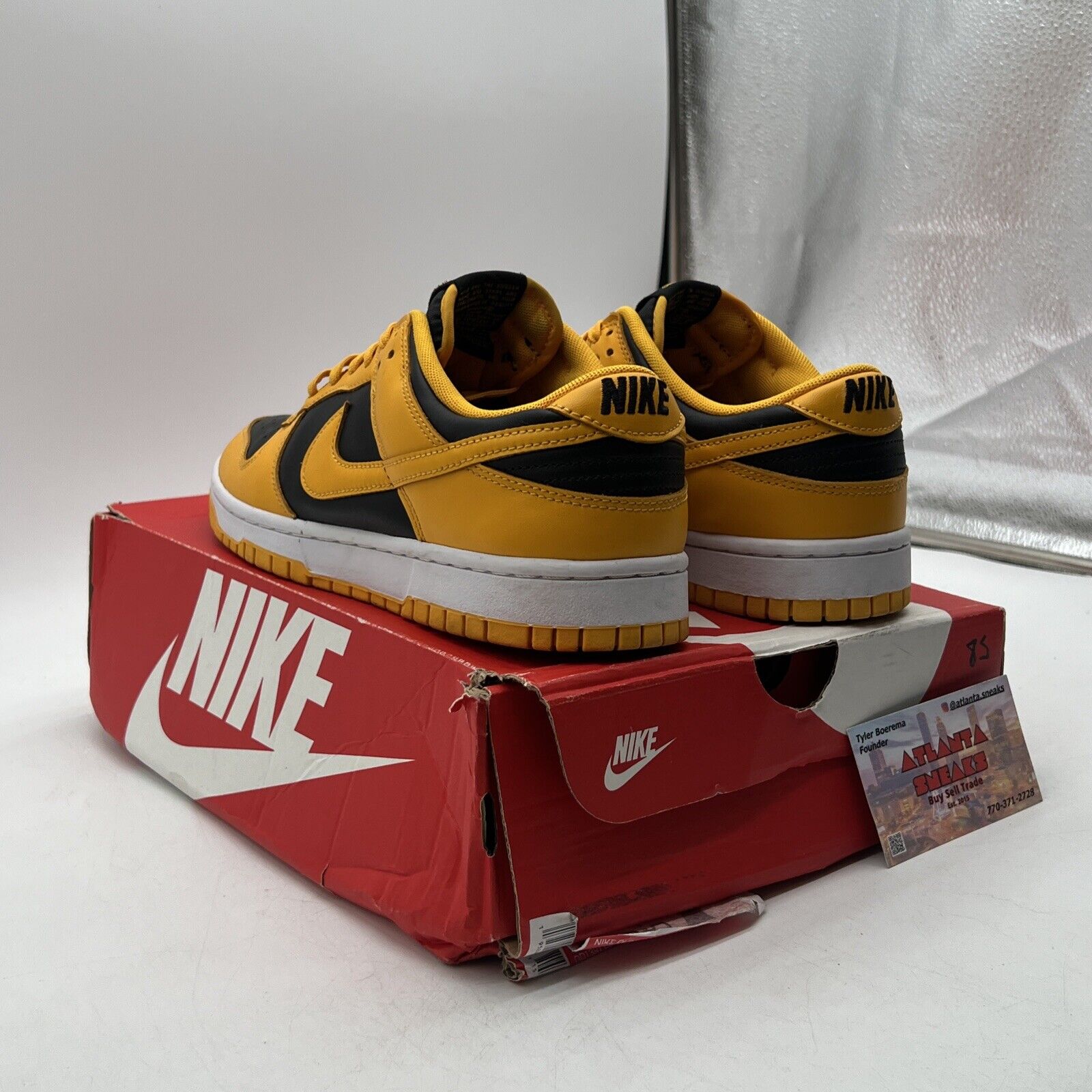 Size 9.5 - Nike Dunk Low Goldenrod Black White Yellow Leather (DD1391-004)