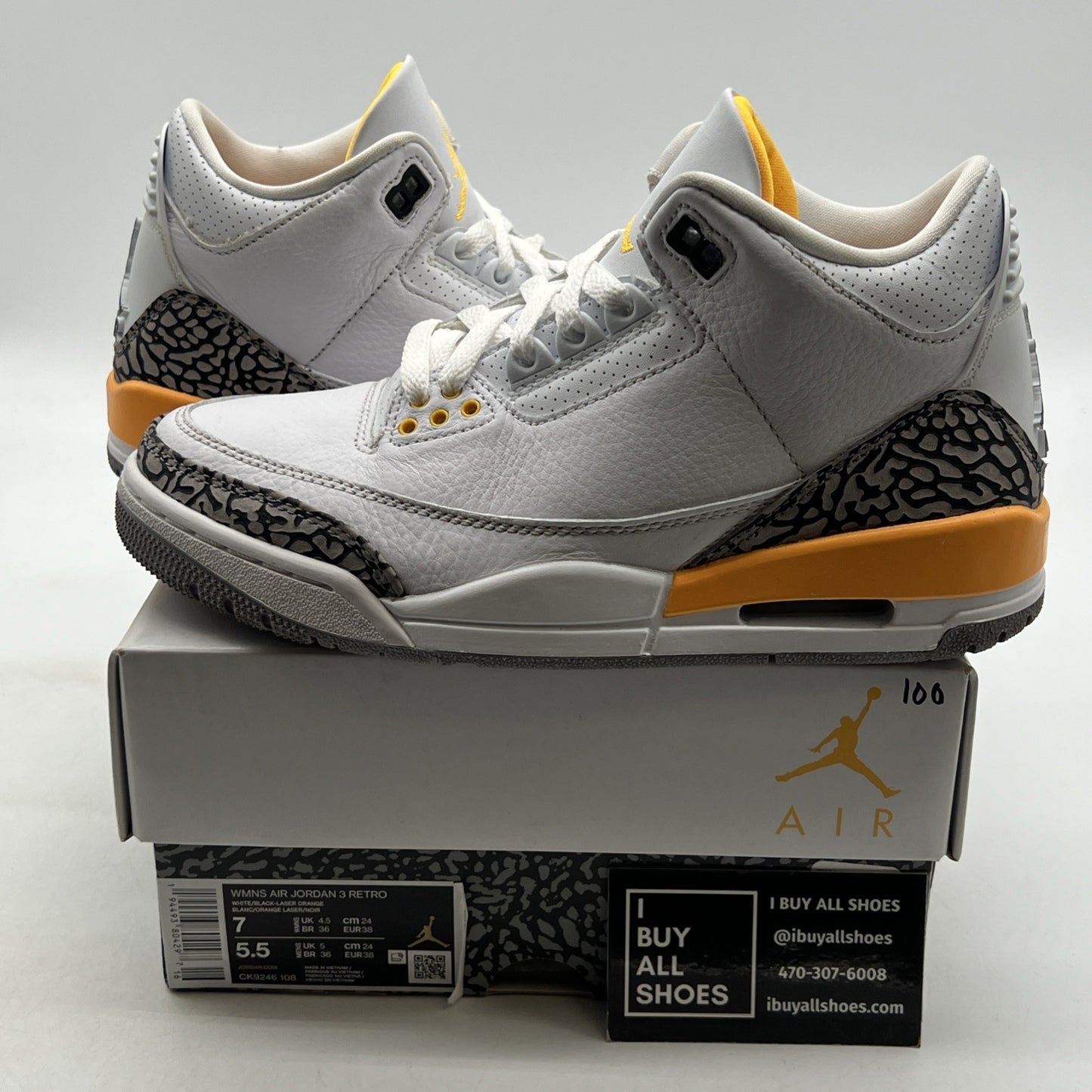 Size 7 - Air Jordan 3 Retro Laser Orange W (CK9246-108)