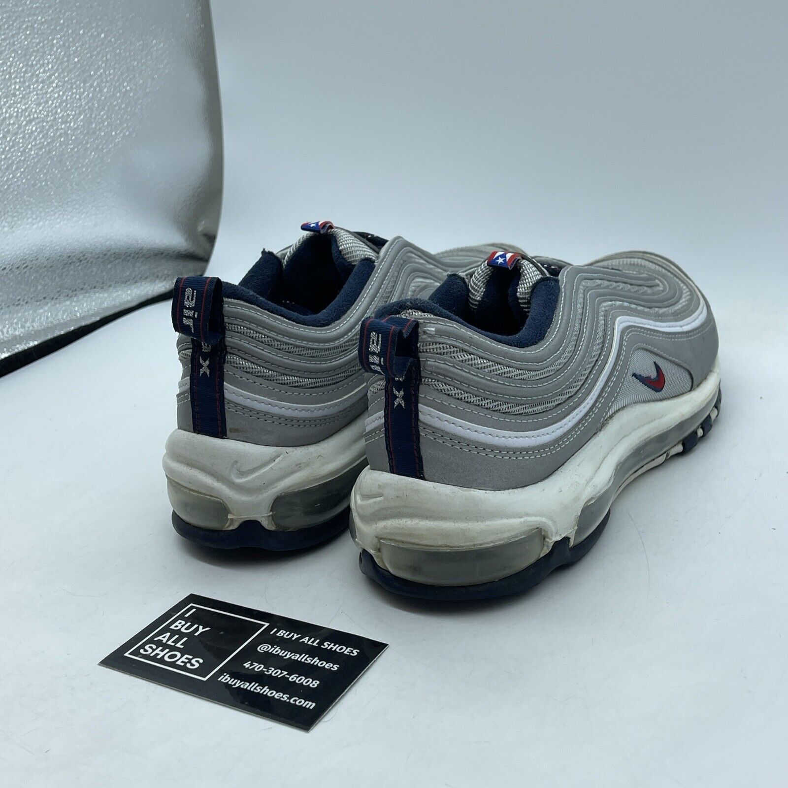 Size 9 - Nike Air Max 97 OG SP Puerto Rico Grey Blue Suede Leather (DH2319-001)