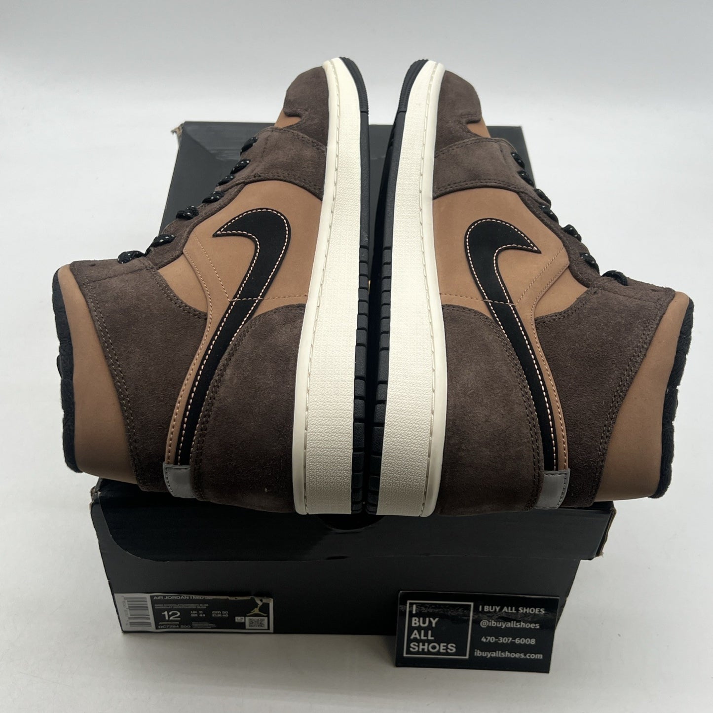 Size 12 - Air Jordan 1 Mid Dark Chocolate Crimson Bliss (DC7294-200)