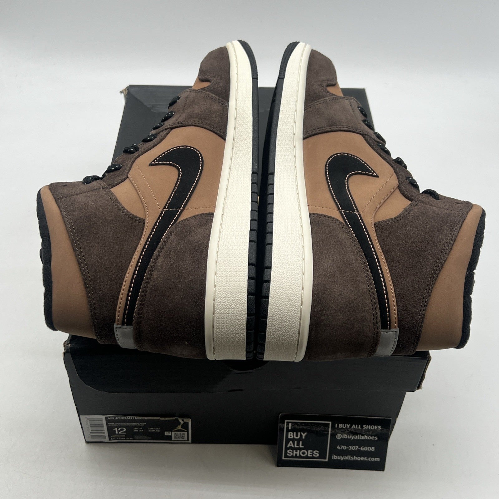 Size 12 - Air Jordan 1 Mid Dark Chocolate Crimson Bliss (DC7294-200)
