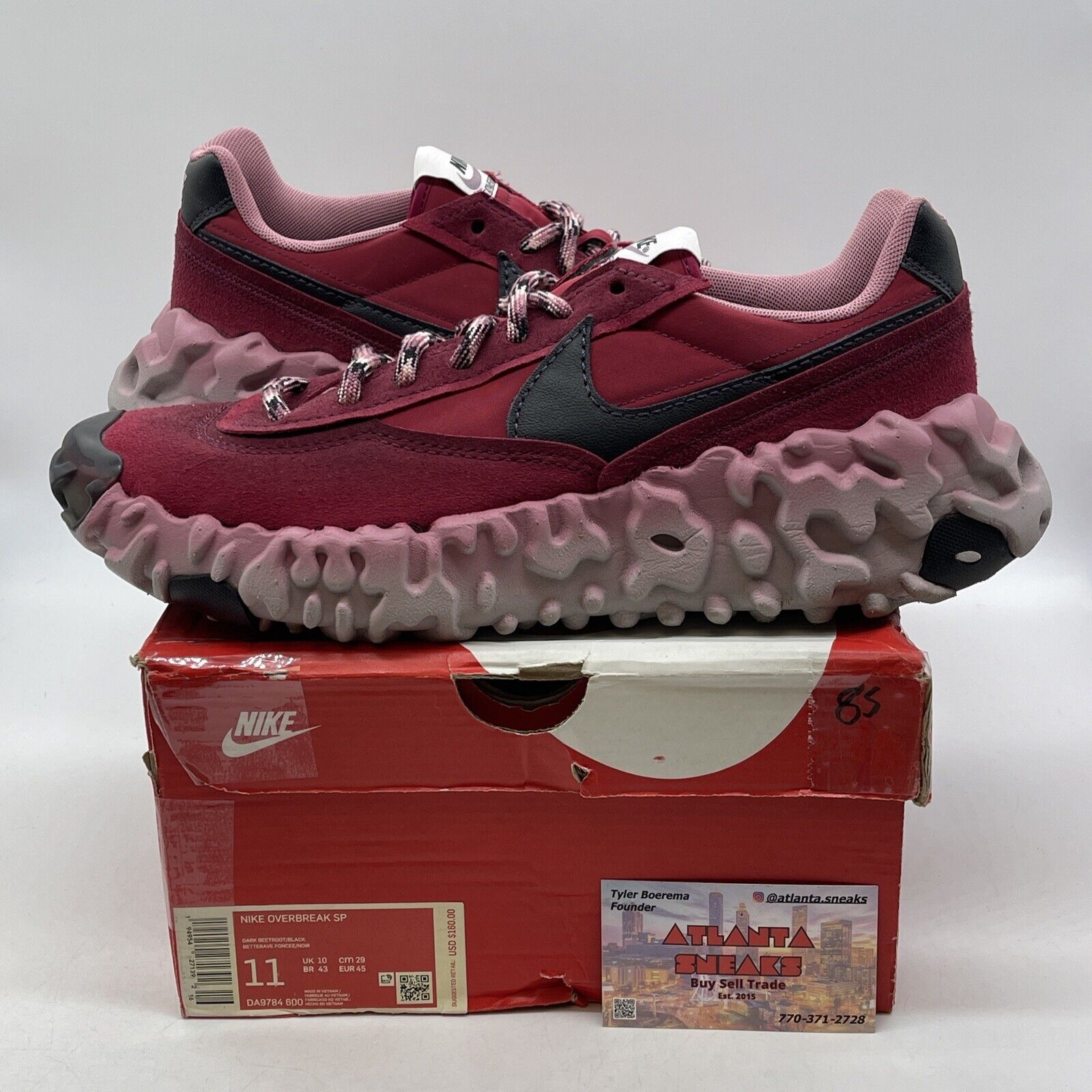 Size 11 - Nike Overbreak SP Dark Beetroot Pink Black Suede leather (DA9784-600)
