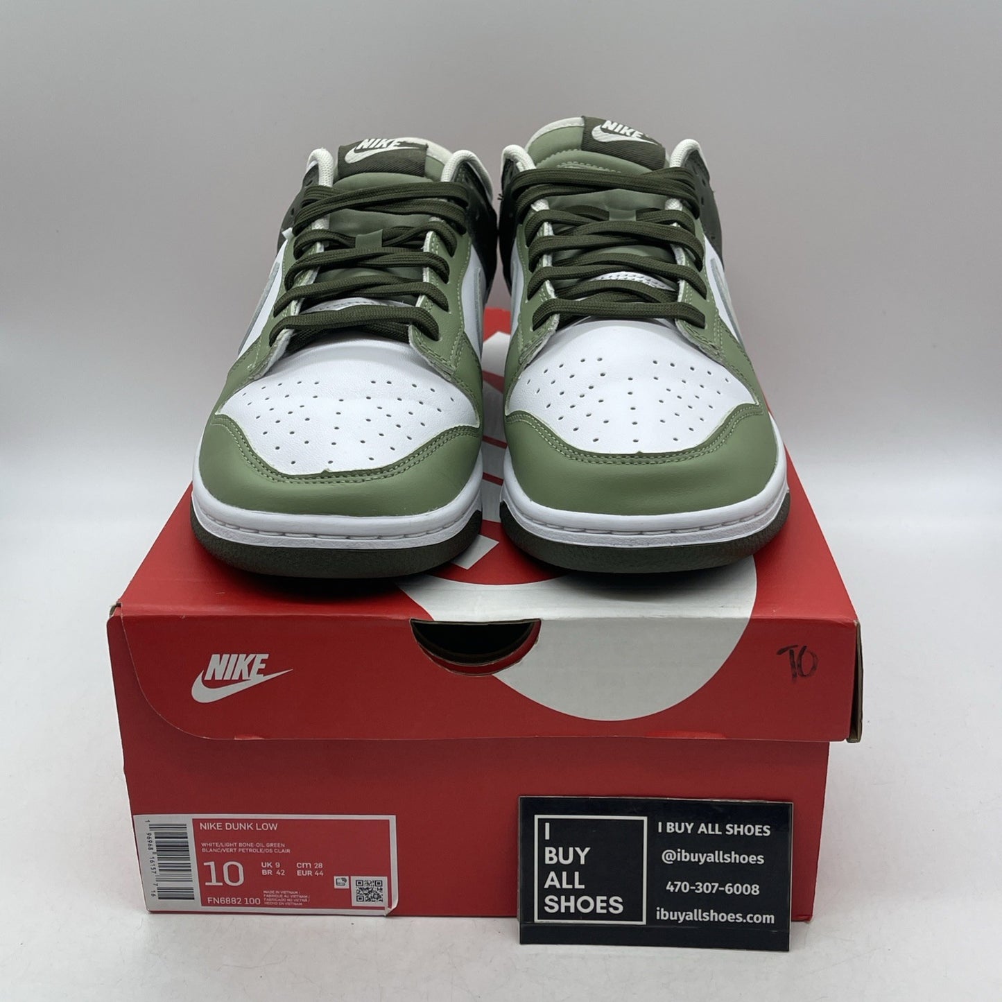 Size 10 - Nike Dunk Low Oil Green (FN6882-100)