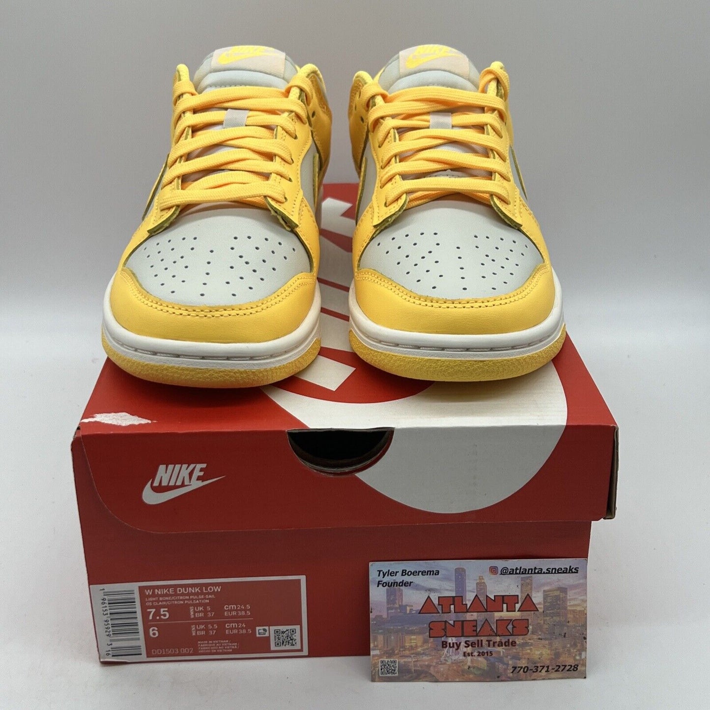 Nike Dunk Low Citron Pulse DD1503-002 Womens New Size 7.5 Brand New Og All