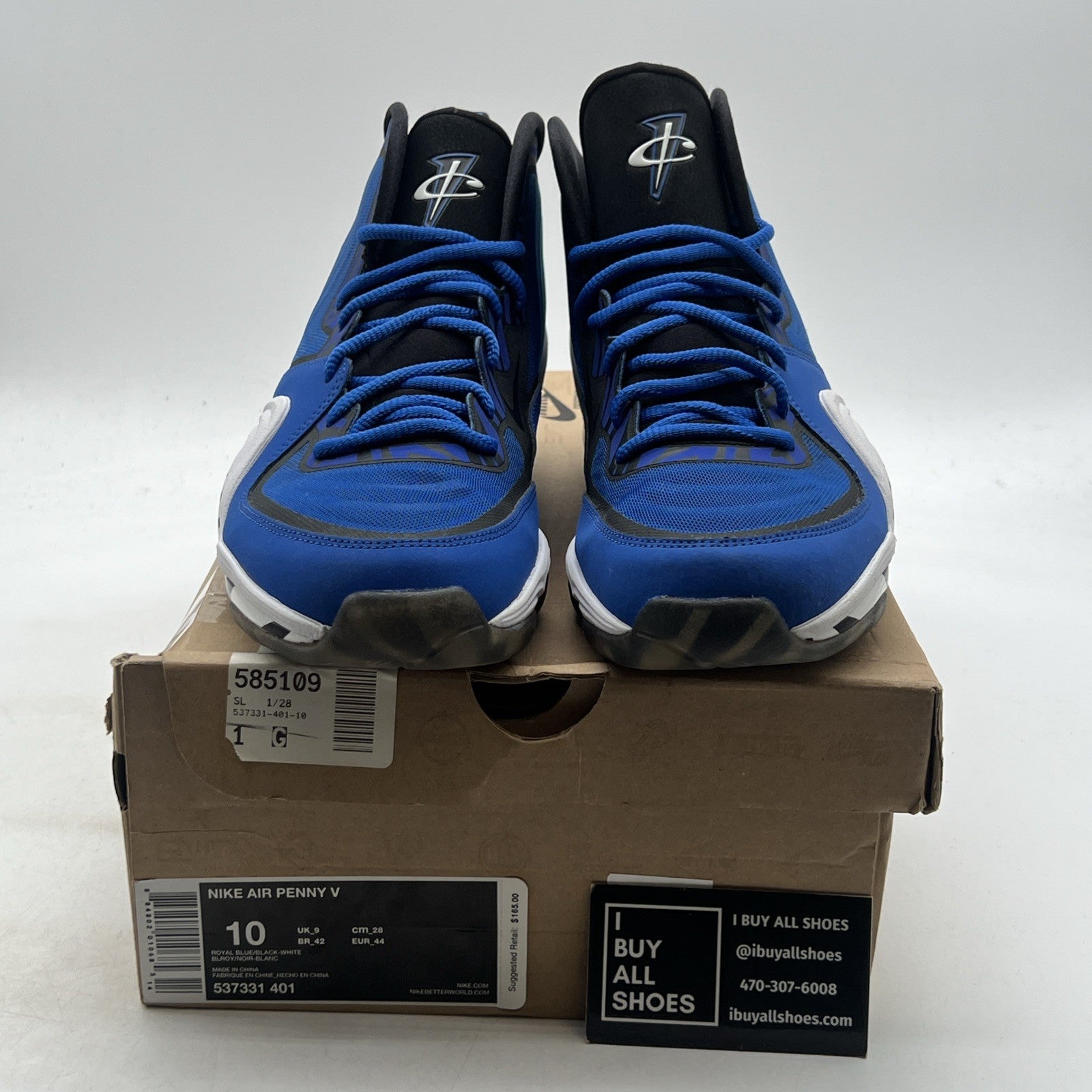 Size 10 - Nike Air Penny 5 Memphis Tigers (537331-401)