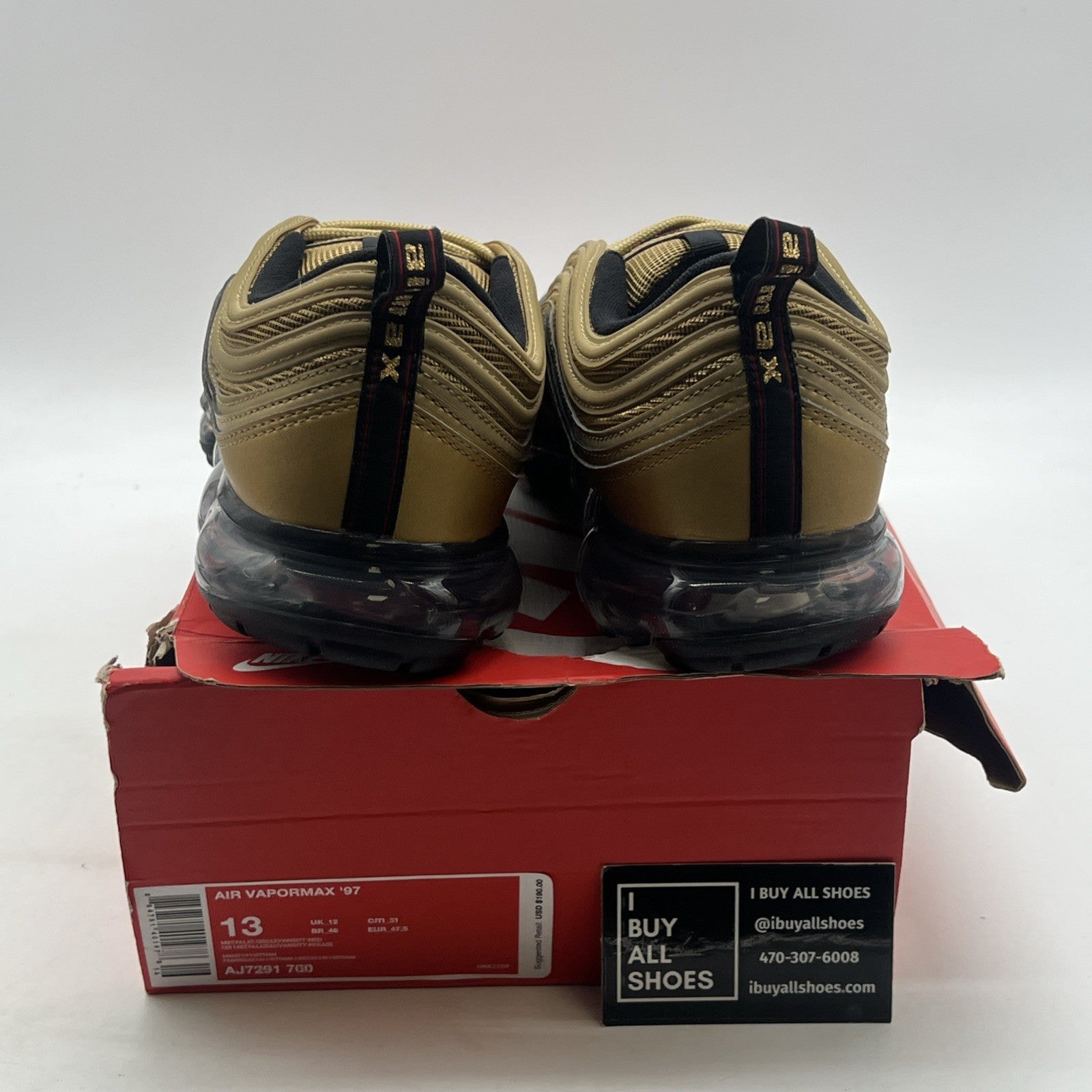 Size 13 - Nike Air Vapormax 97 Metallic Gold (AJ7291-700)