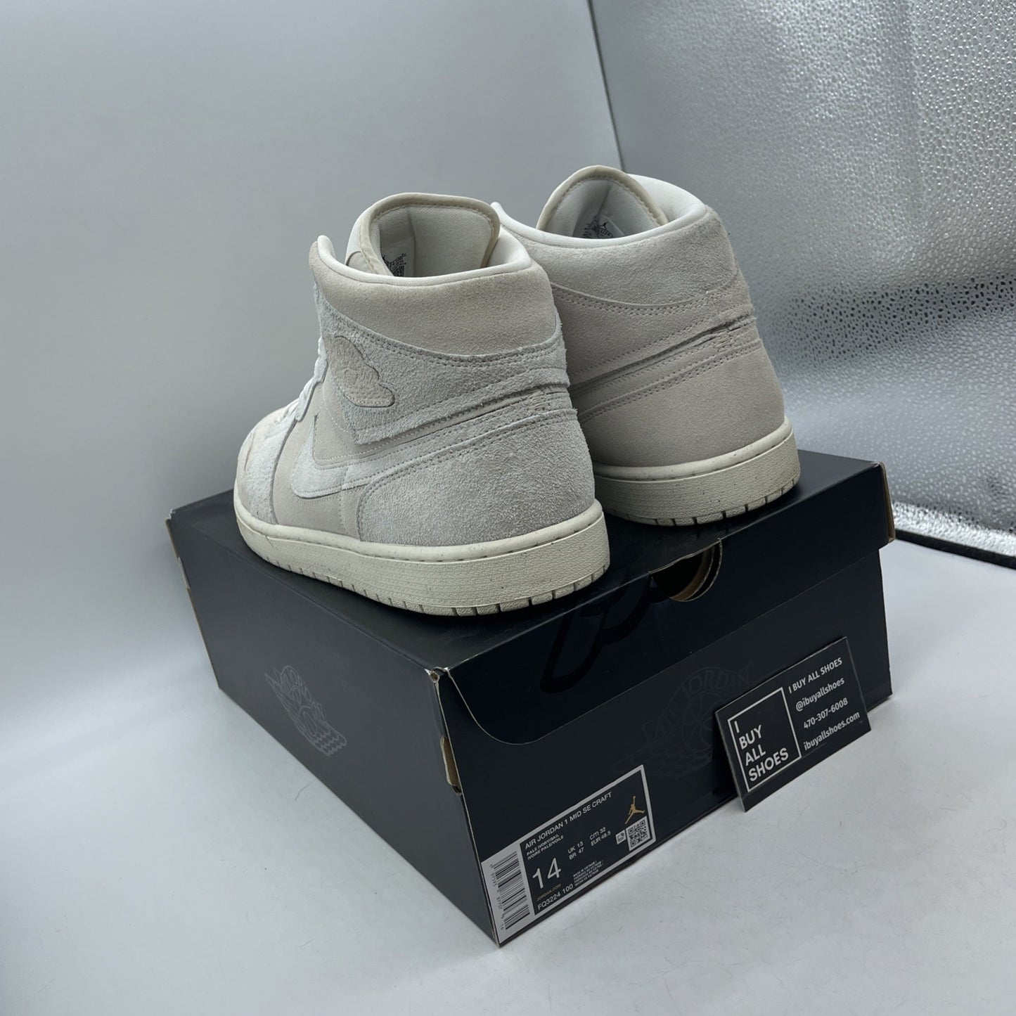 Size 14 - Air Jordan 1 SE Craft Mid Pale Ivory (FQ3224-100)