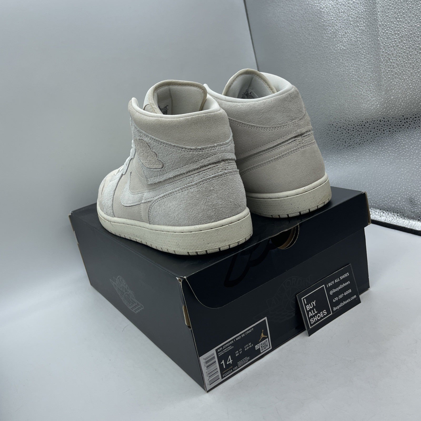 Size 14 - Air Jordan 1 SE Craft Mid Pale Ivory (FQ3224-100)