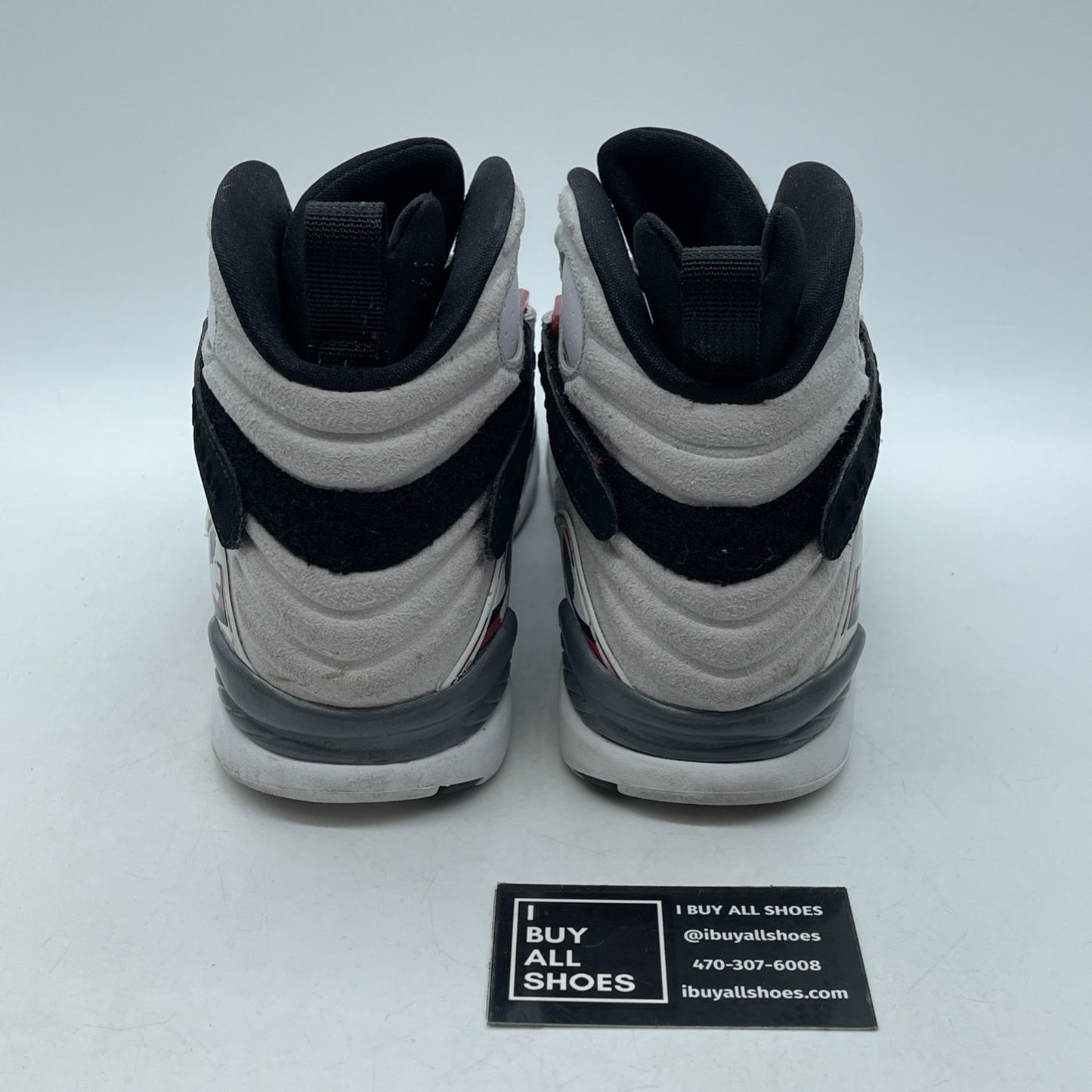 Size 9 - Jordan 8 Retro White 2013 Grey Suede Leather (305381-103)