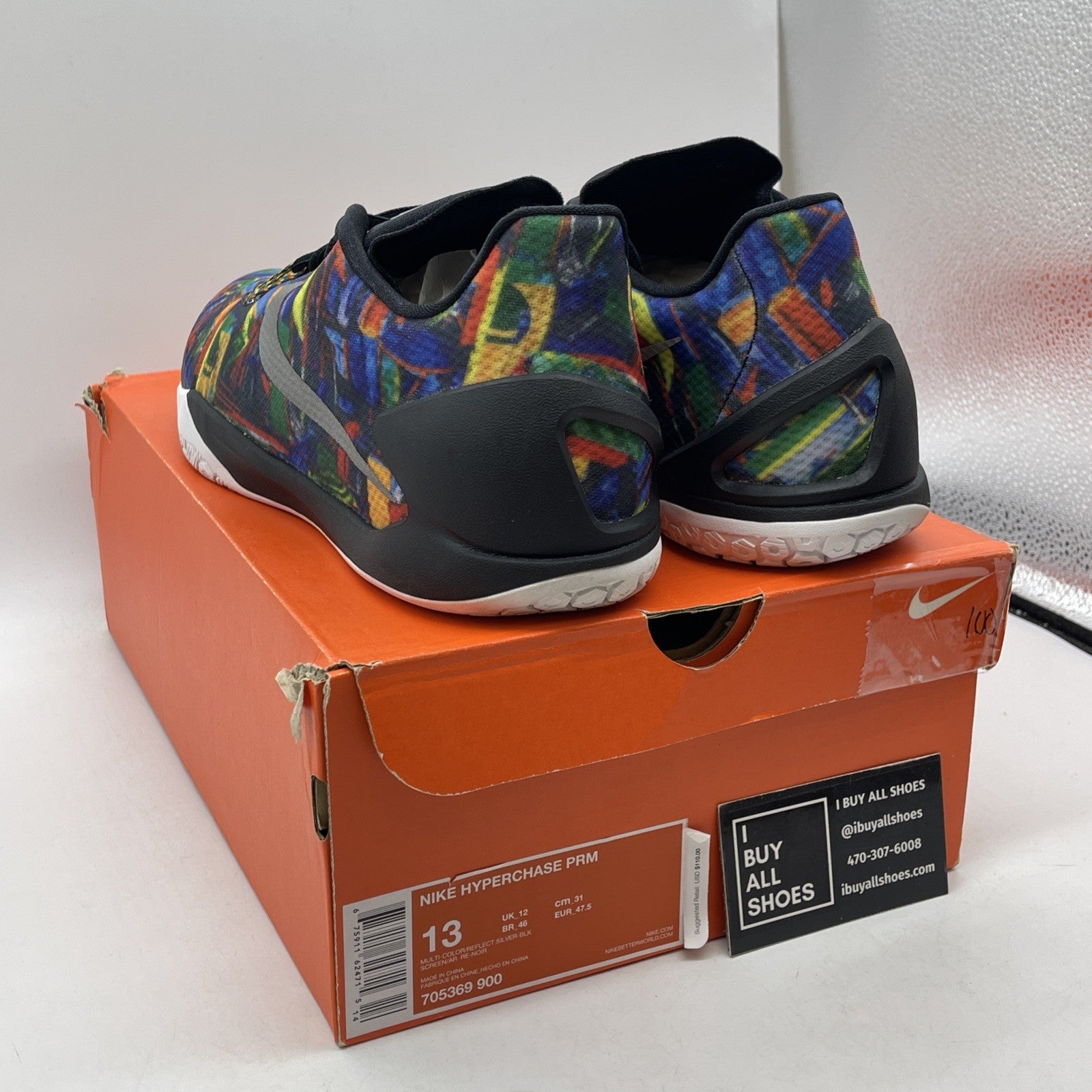 Size 13 - Nike Hyperchase Net Collectors Society Grey Suede Leather (705369-900)