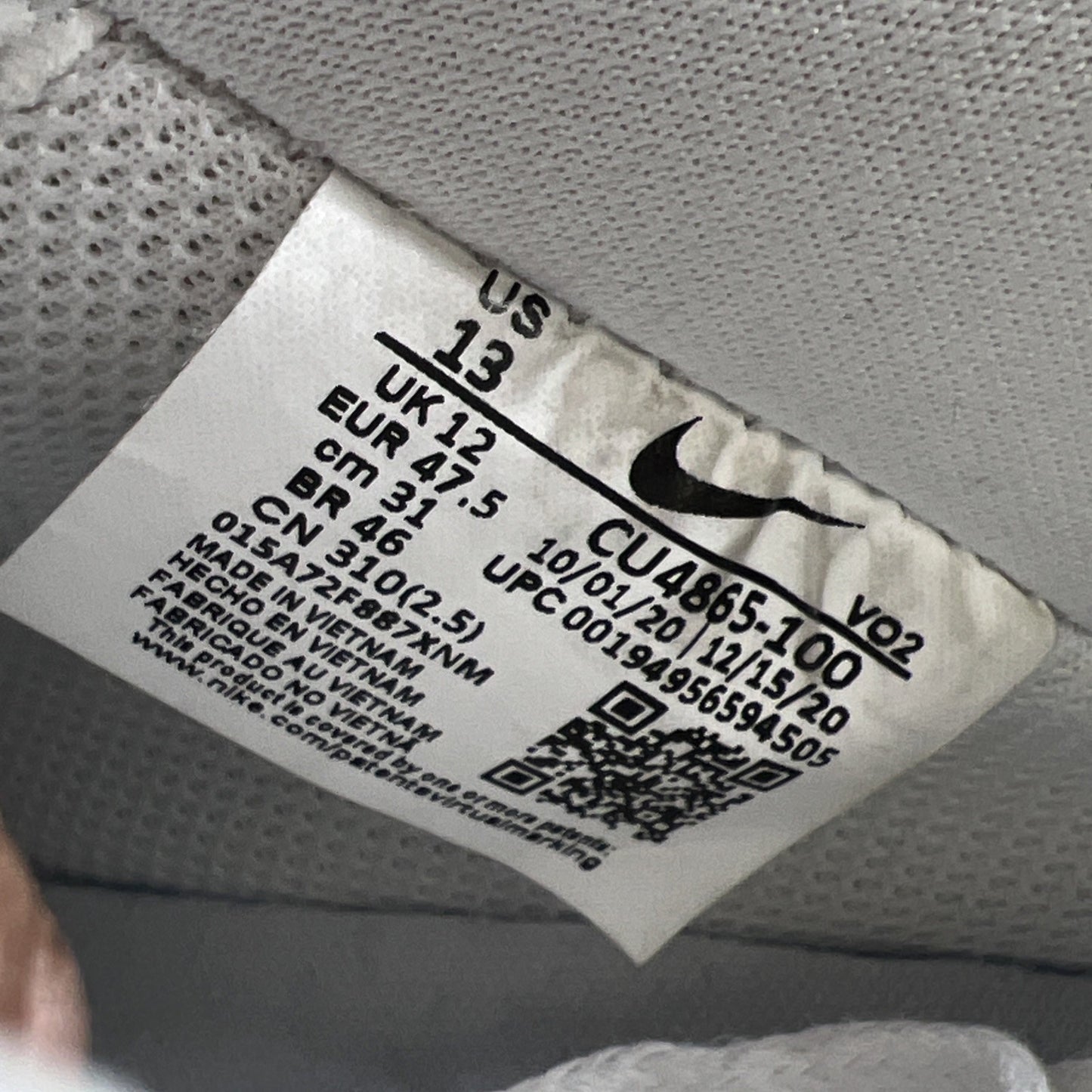 Size 13 - Nike Air Force 1 '07 Craft Triple White (CU4865-100)