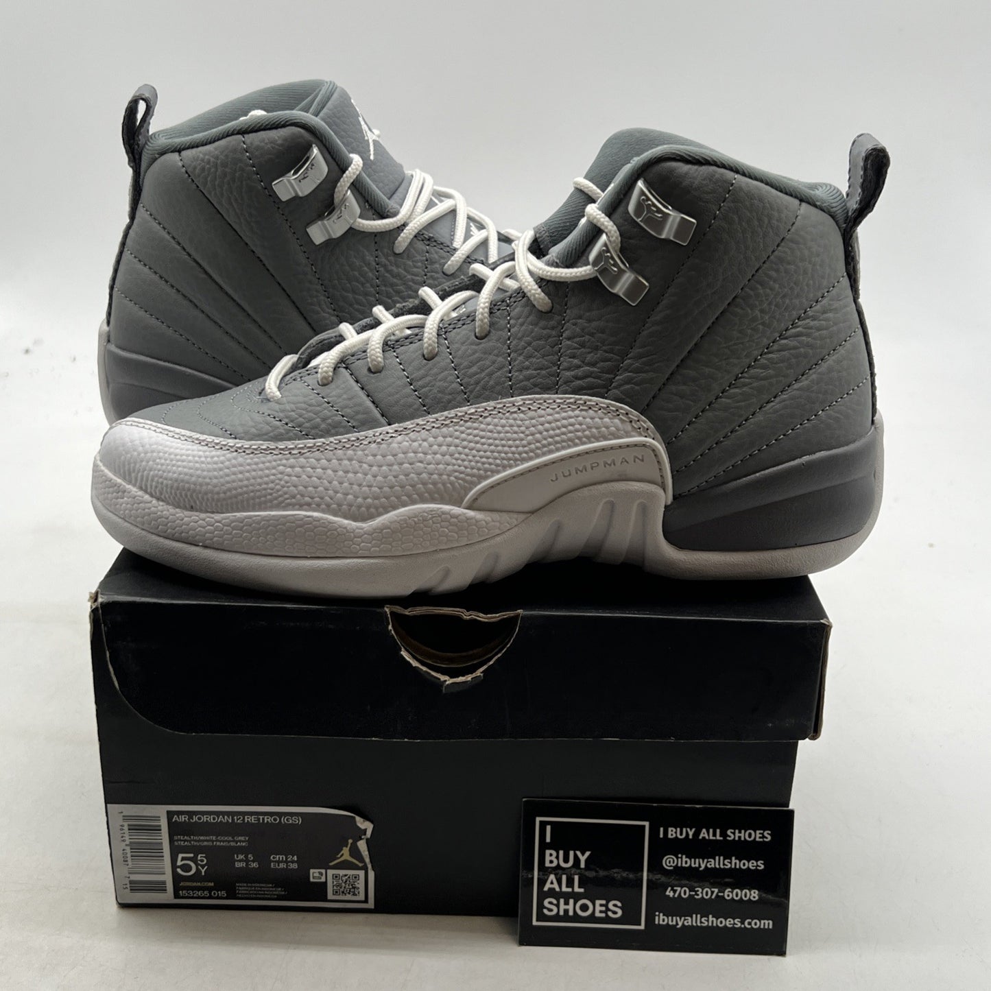 Size 5.5 - Air Jordan 12 Stealth 2022 (153265-015)