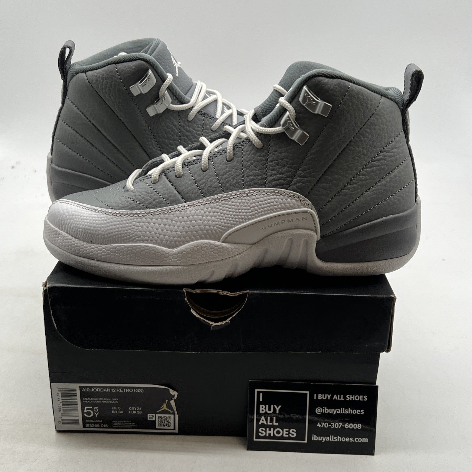 Size 5.5 - Air Jordan 12 Stealth 2022 (153265-015)