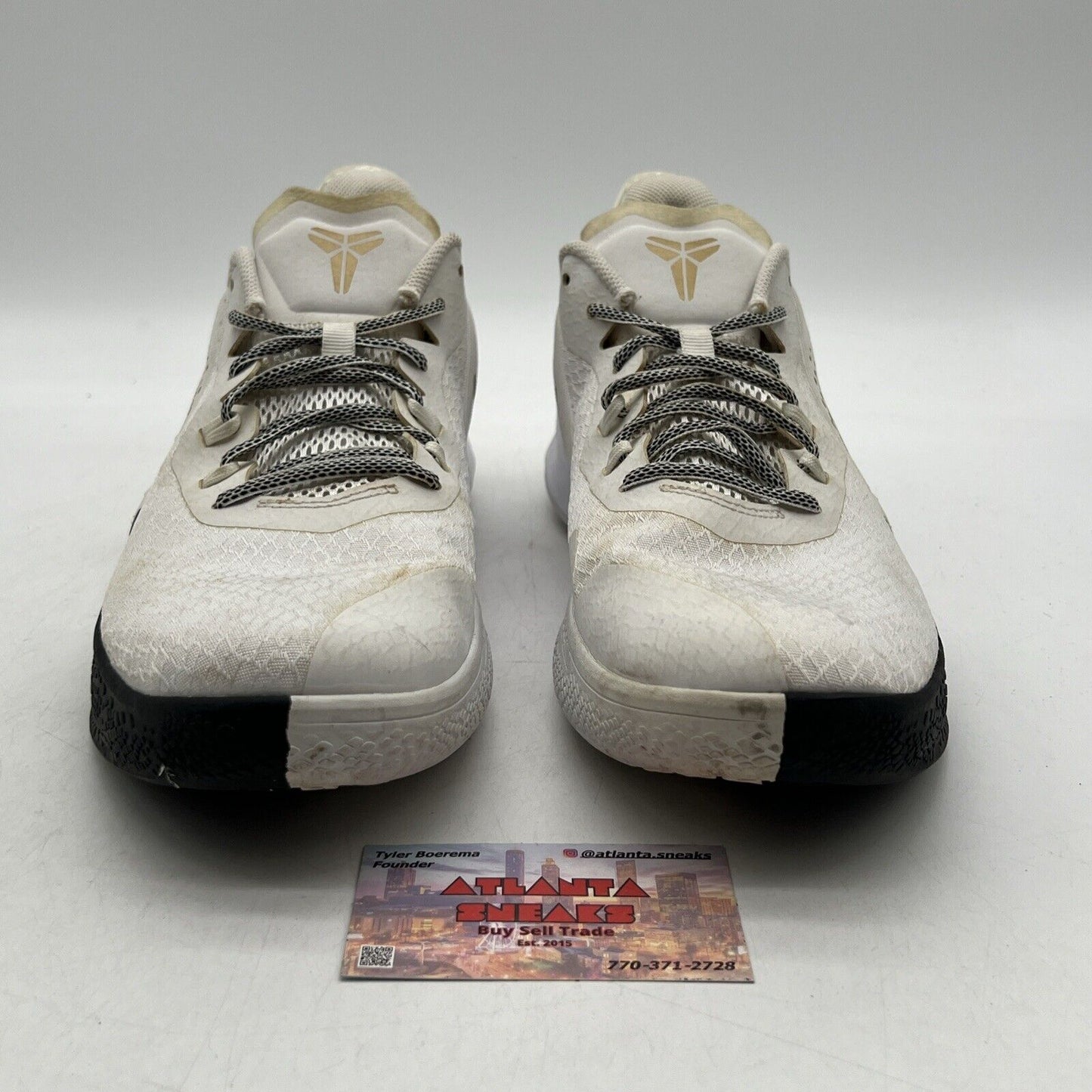 Size 12 - Nike Mamba Fury White Metallic Gold Black (CZ8770-100)
