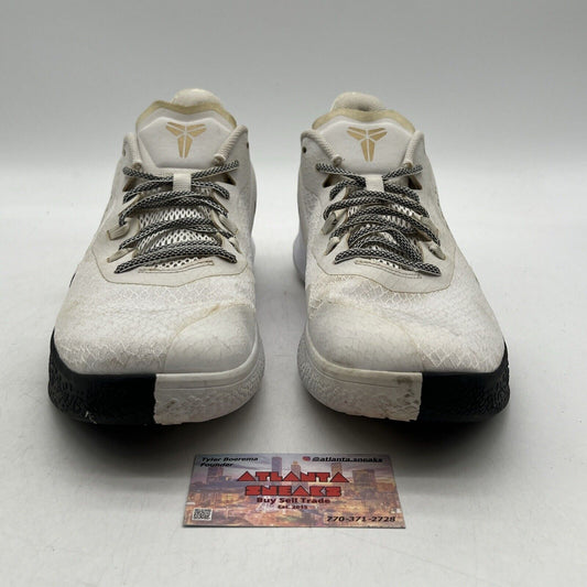 Size 12 - Nike Mamba Fury White Metallic Gold Black (CZ8770-100)