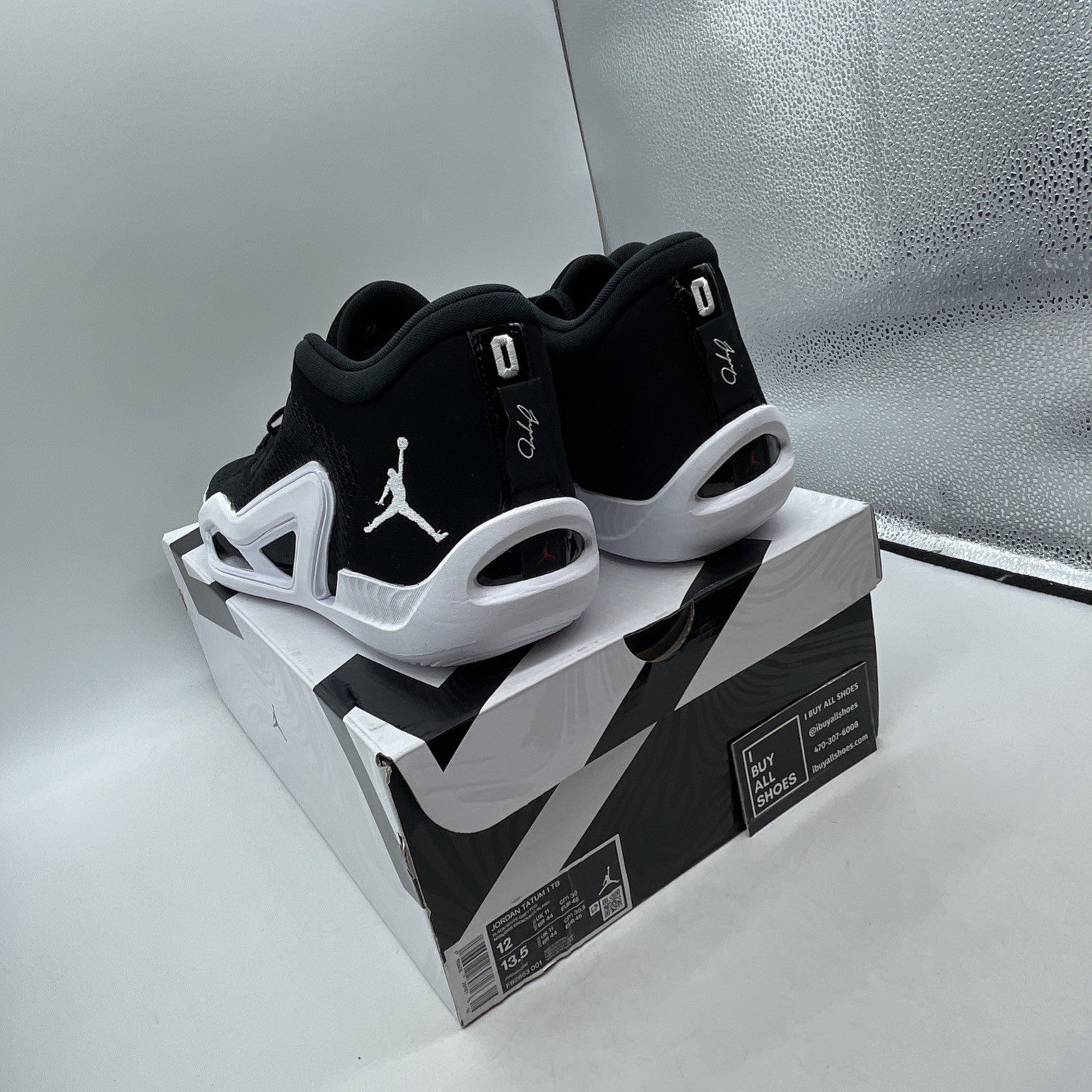 Size 12 - Air Jordan Tatum 1 TB Black White (FB2863-001)