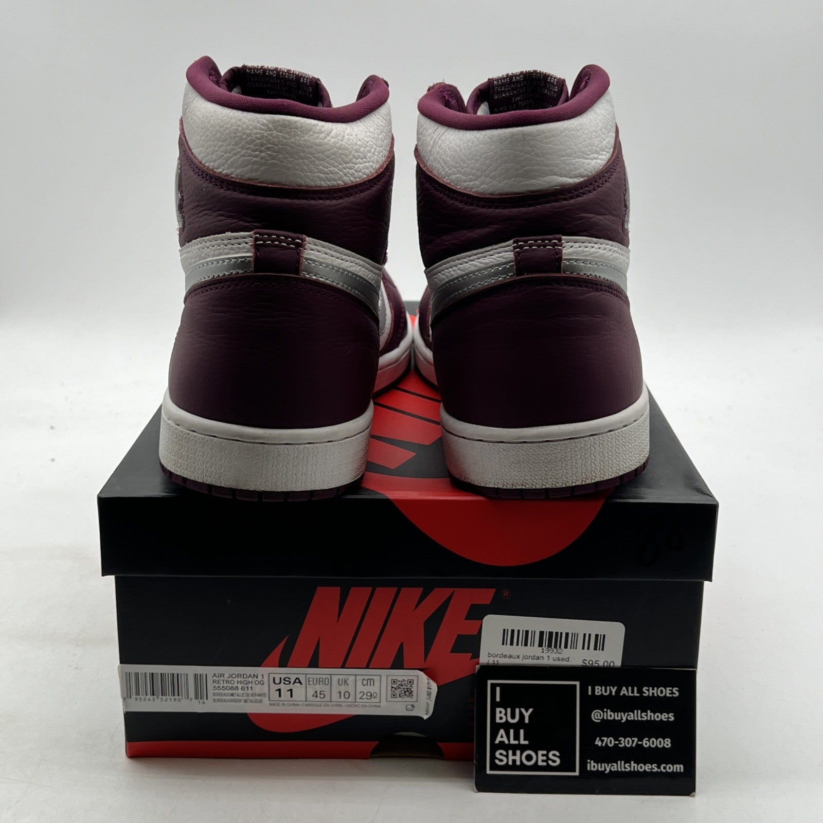 Size 11 - Air Jordan 1 Retro High OG Bordeaux (555088-611)
