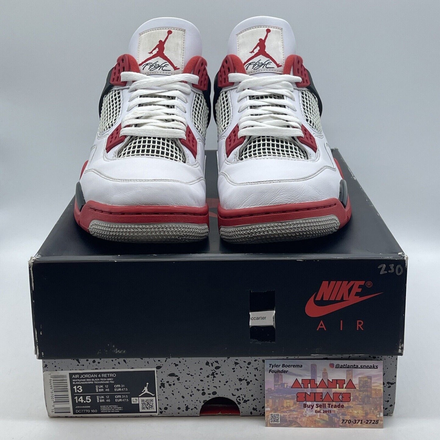 Size 13 - Jordan 4 Retro OG Mid Fire Red White Black (DC7770-160)