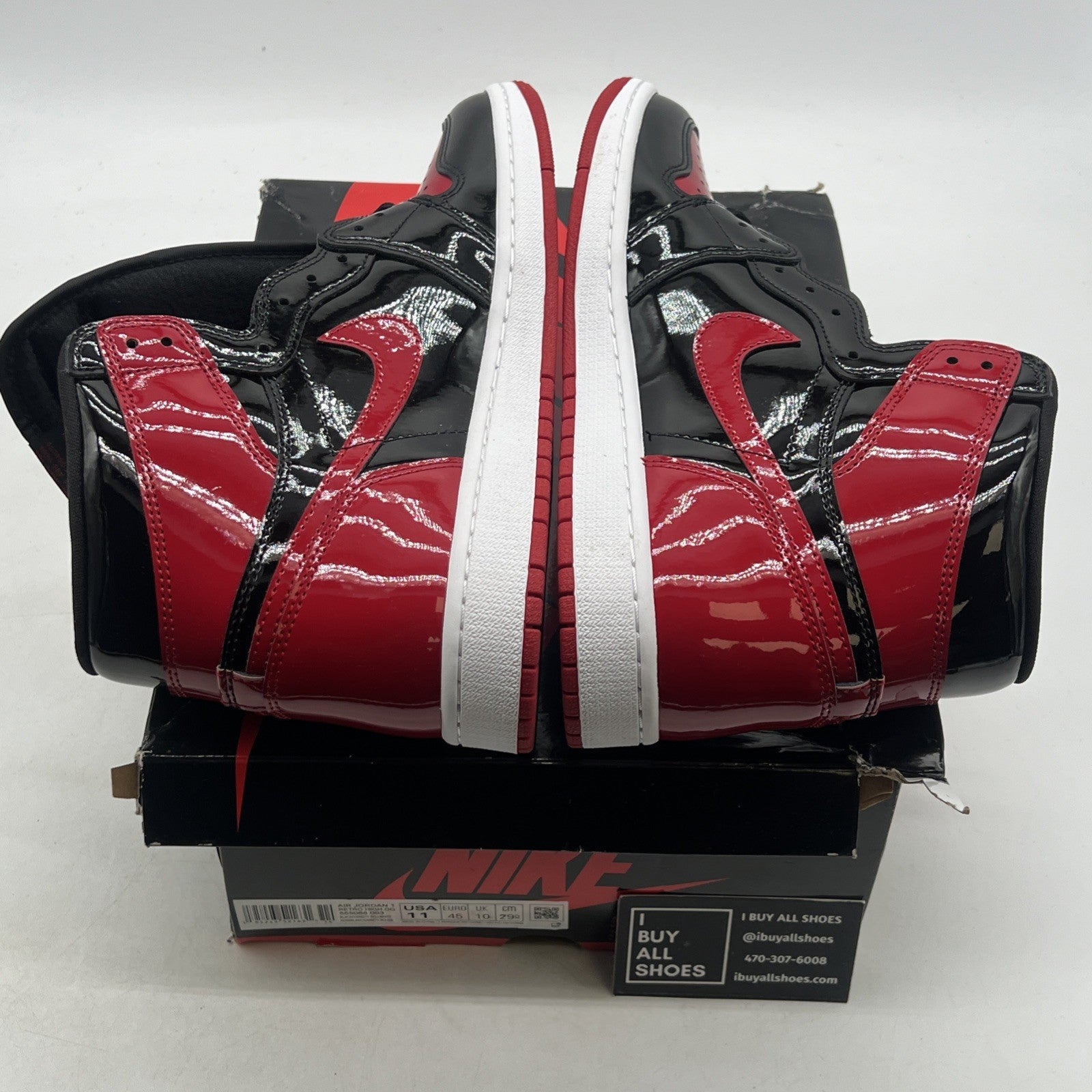 Size 11 - Air Jordan 1 Retro OG High Patent Bred (555088-063)