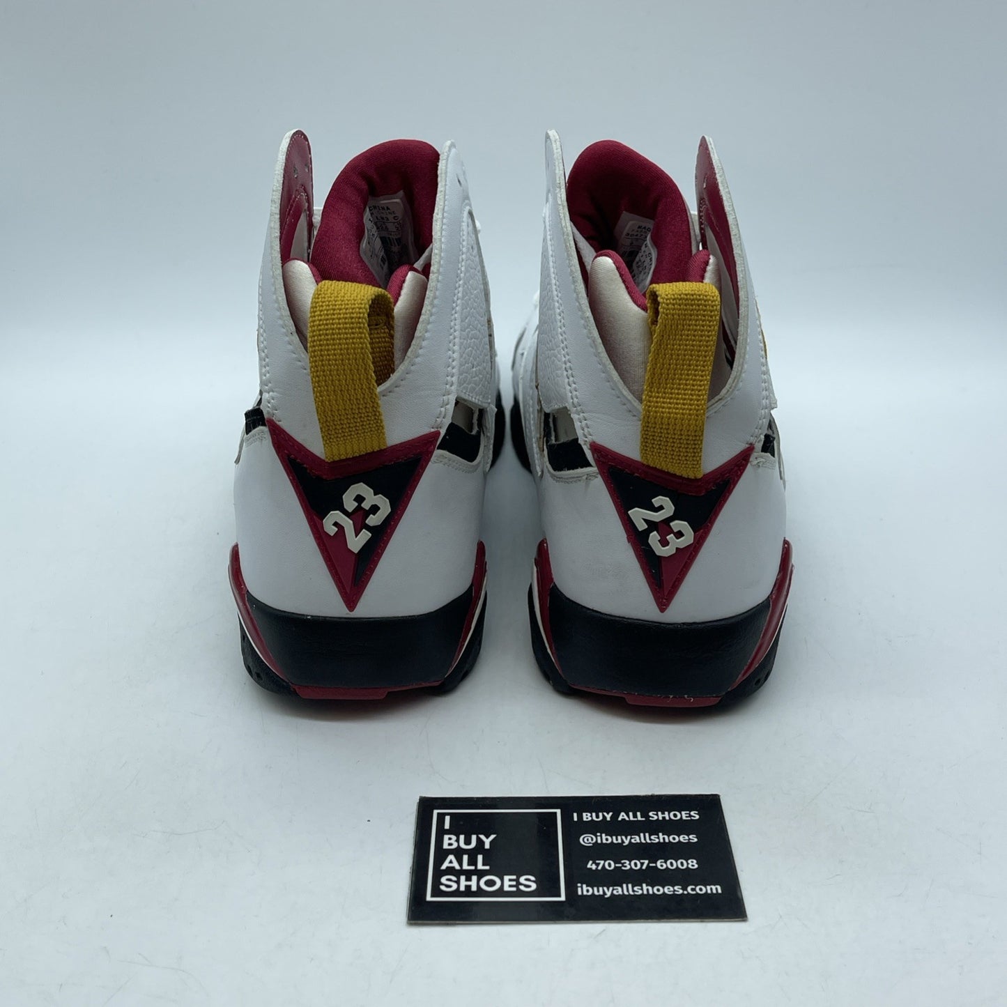 Size 9 - Air Jordan 7 Retro 2006 Cardinal White Black Leather (304775-101)