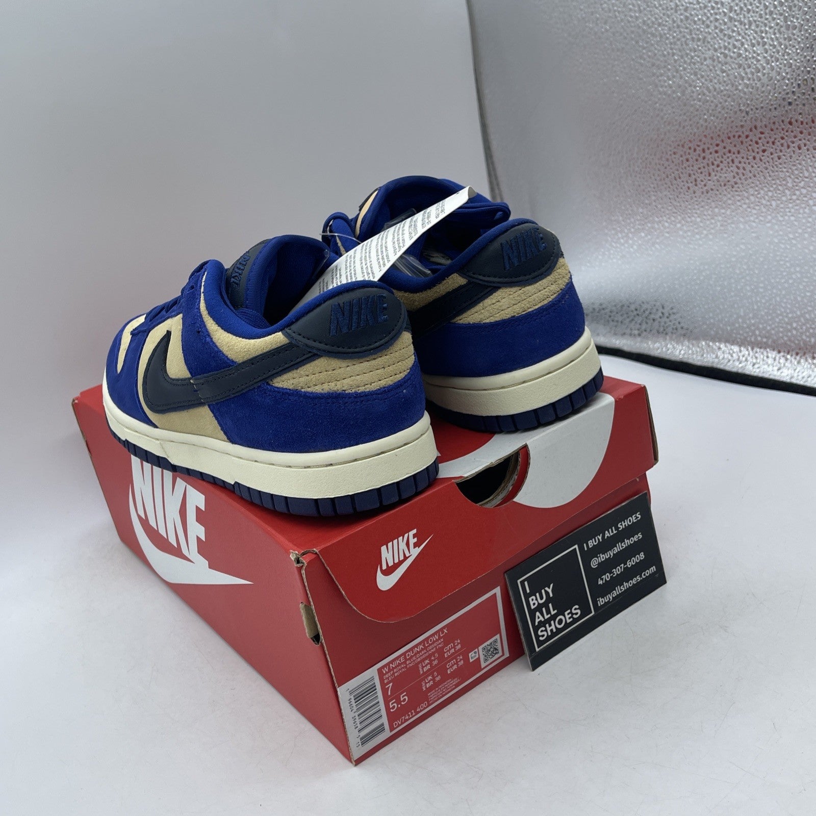 Size 7W - Nike Dunk LX Low Blue Suede (DV7411-400)