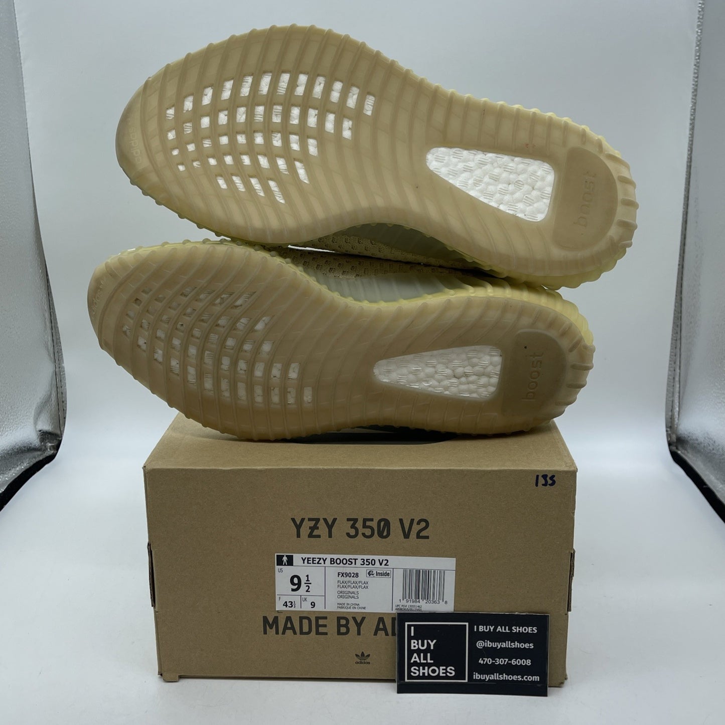 Size 9.5 - adidas Yeezy Boost 350 V2 Flax Yellow Suede (FX9028)
