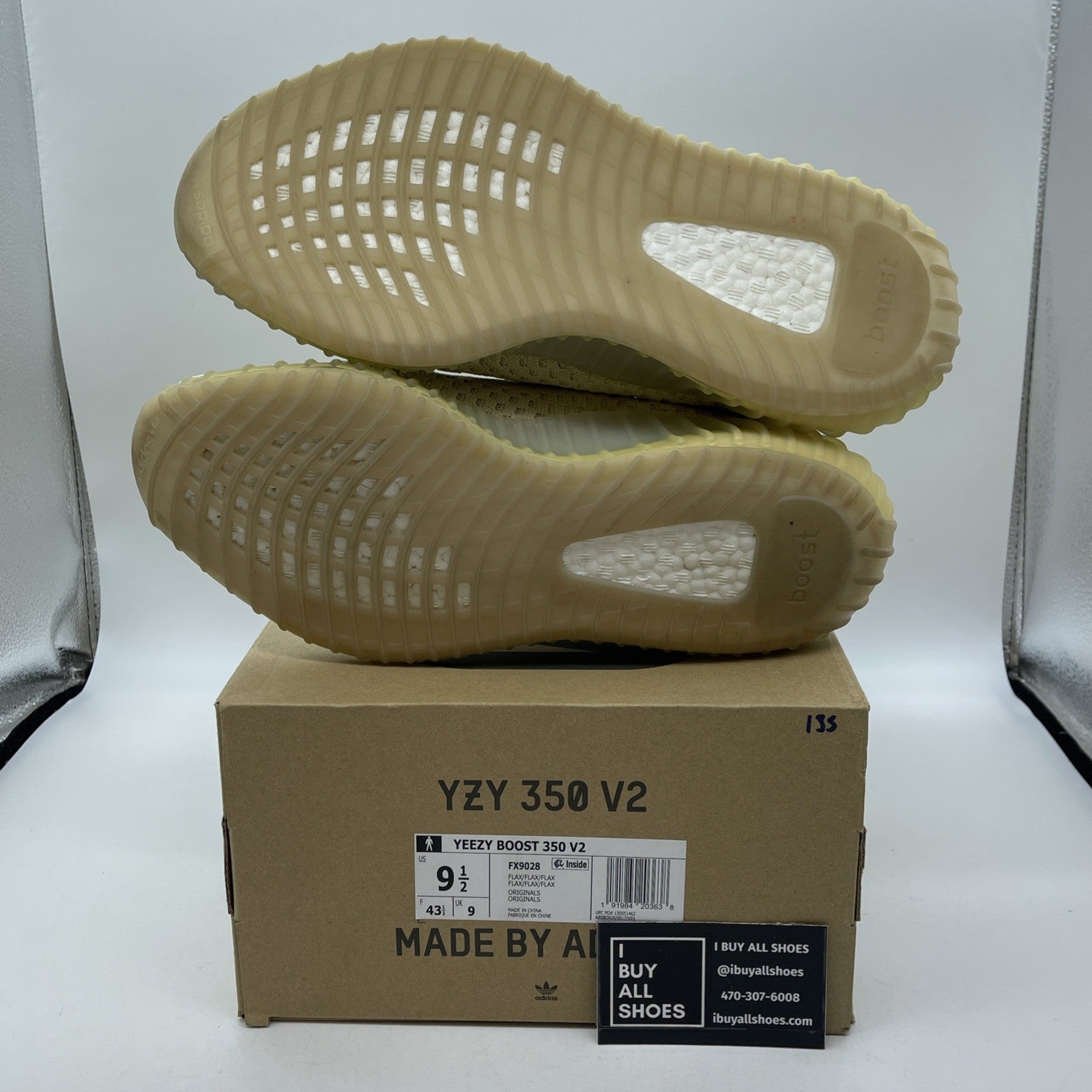 Size 9.5 - adidas Yeezy Boost 350 V2 Flax Yellow Suede (FX9028)