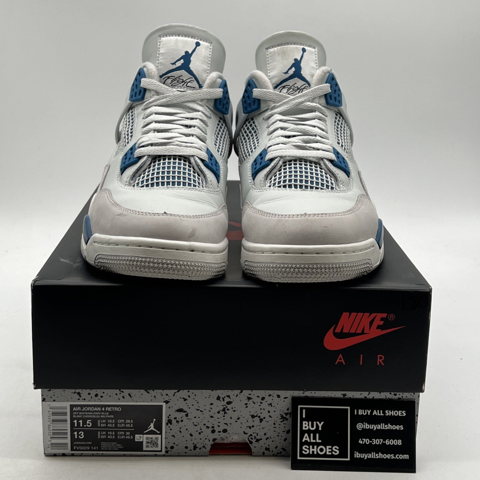 Size 11.5 - Air Jordan 4 Retro 2024 Military Blue (FV5029-141)