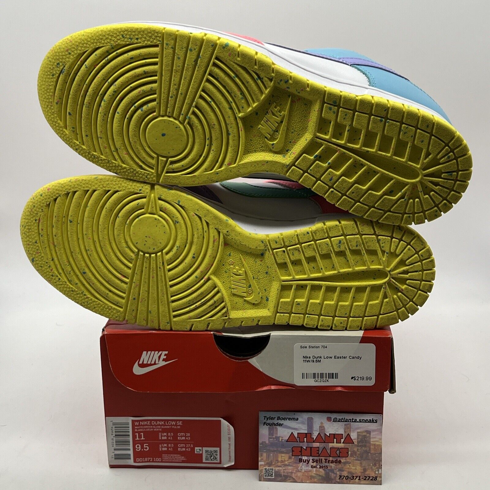 Size 11 - Nike Dunk SE Low Candy W Blue Purple Pink Yellow White (DD1872-100)