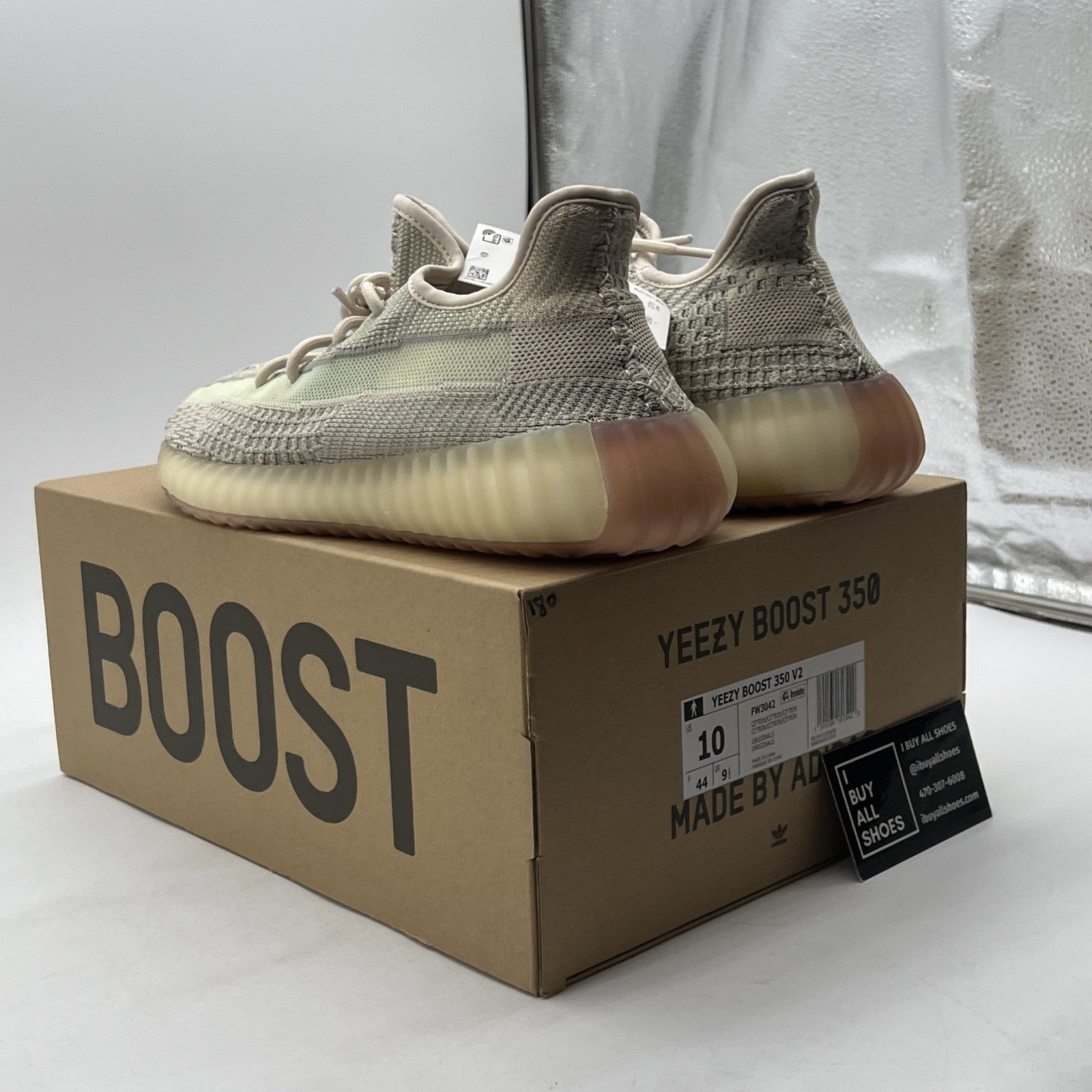 Size 10 - Yeezy Boost 350 V2 Citrin Non-Reflective (FW3042)