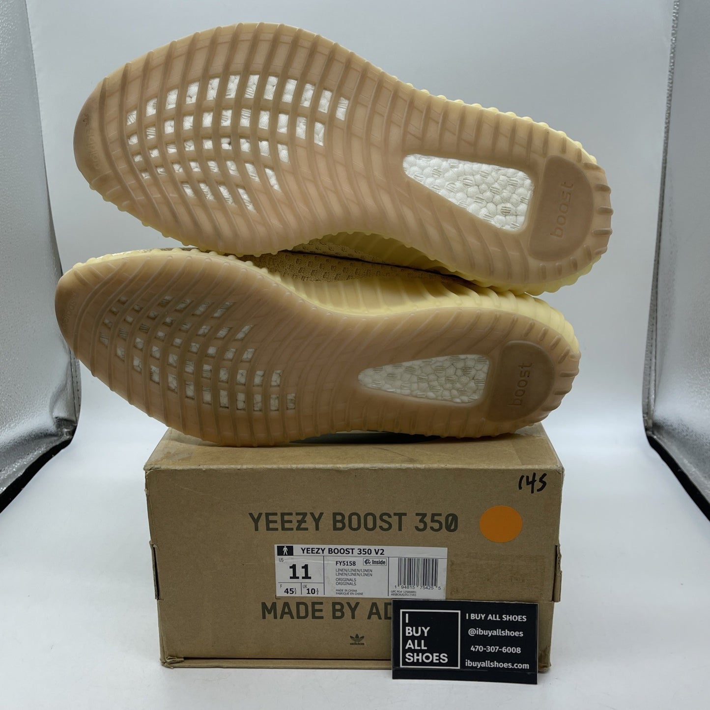 Size 11 - adidas Yeezy Boost 350 V2 Linen Yellow Grey Suede (FY5158)