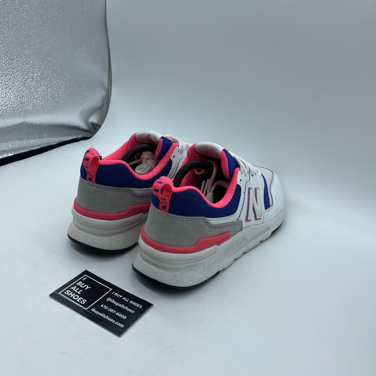 Size 10 - New Balance 997 White Pink Blue (CM997HAJ)
