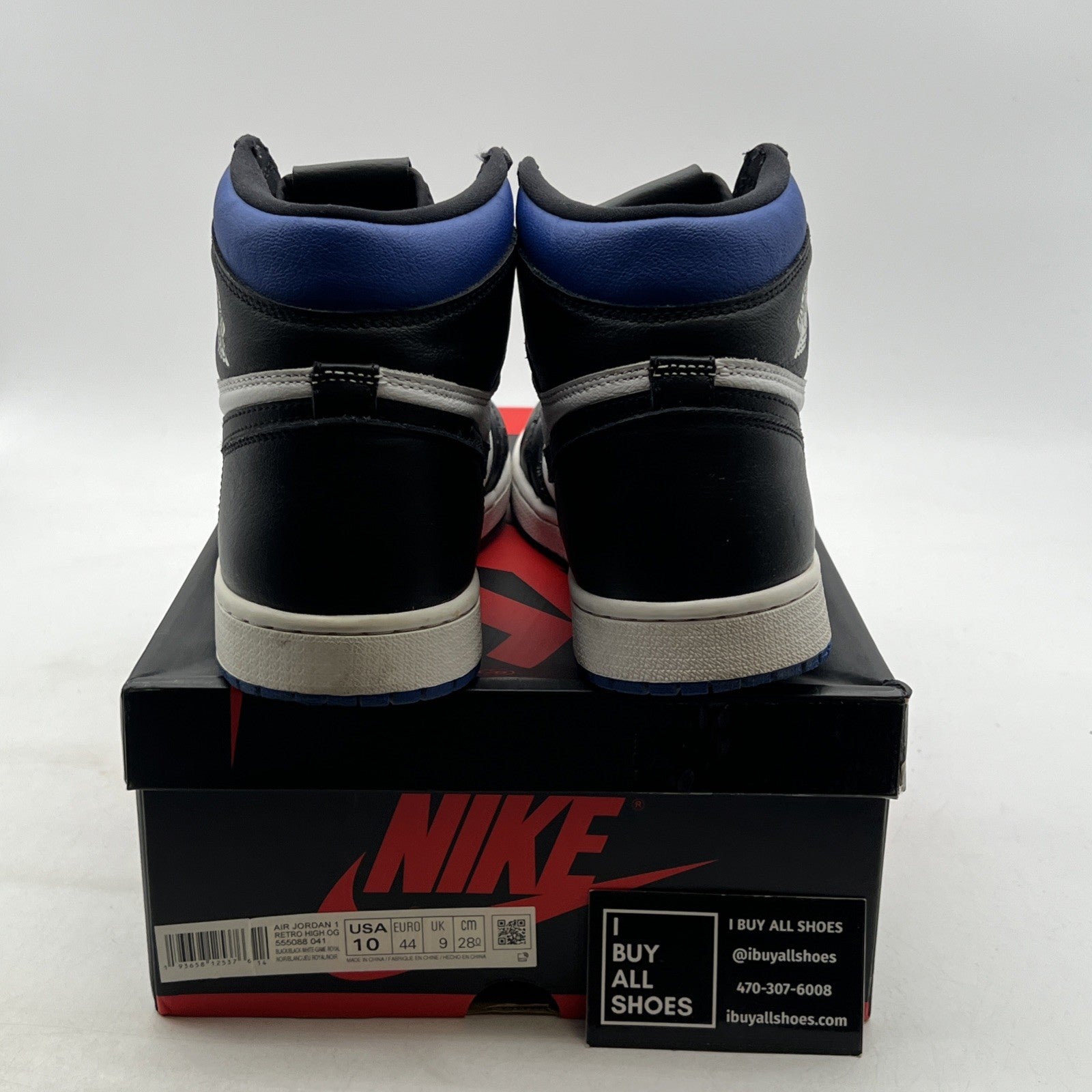 Size 10 - Air Jordan 1 Retro OG High Royal Toe (555088-041)