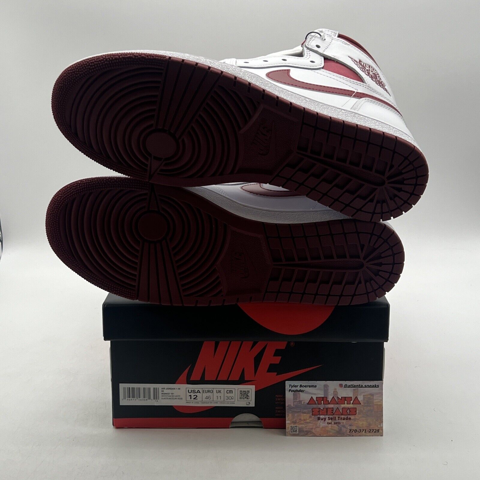 Size 12 - Air Jordan 1 Retro '85 OG High Metallic Burgundy (BQ4422-161)